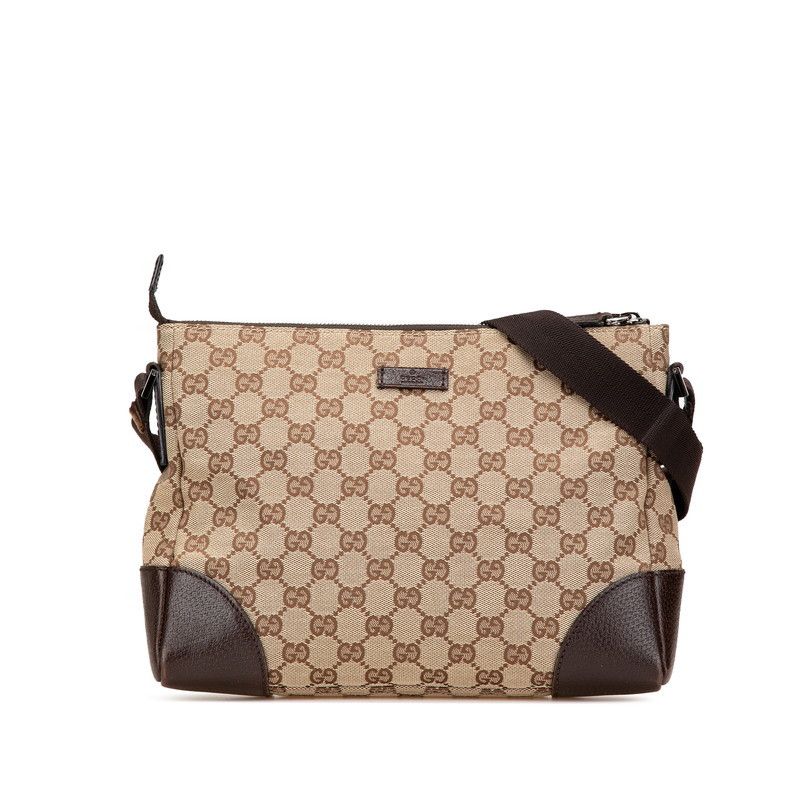 Gucci Gucci GG Canvas Shoulder Bag Canvas Canvas Crossbody Bag 114273 in Brown, Women's