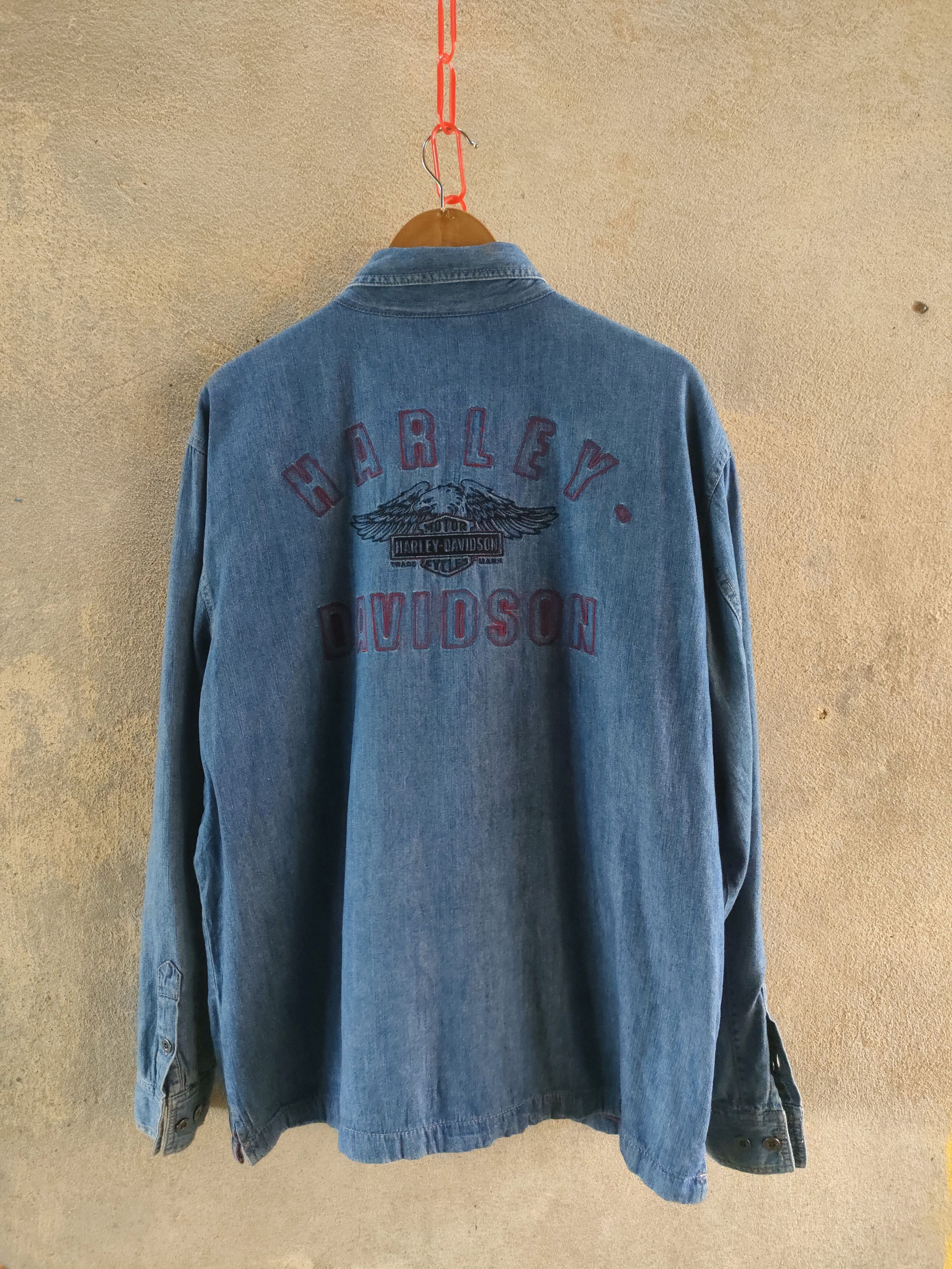 Harley Davidson Harley Davidson Flannel Denim Size US L / EU 52-54 / 3 - 1 Thumbnail