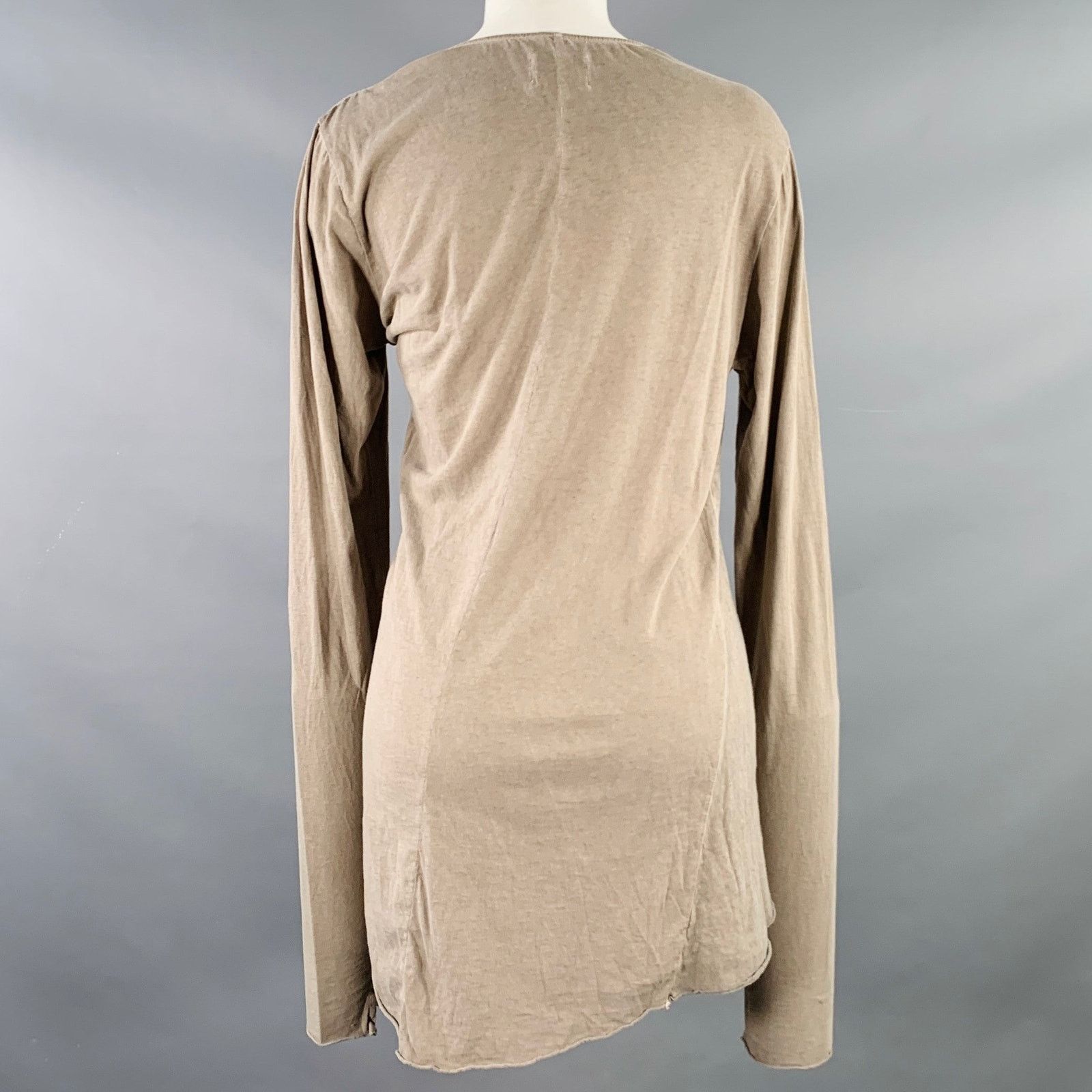 Other LOST & FOUND Size M Khaki Cotton Scoop Neck Casual Top Size M / US 6-8 / IT 42-44 - 3 Thumbnail