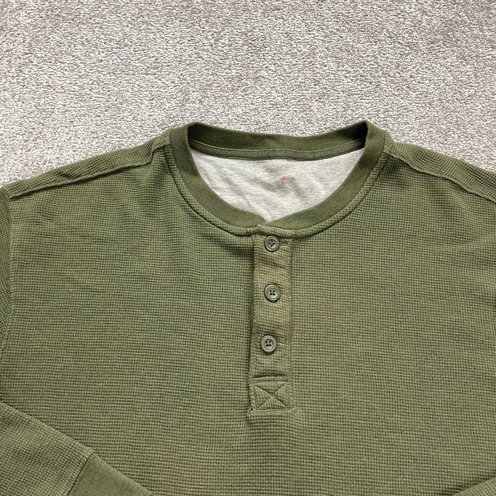 Bass Pro Shops Bass Pro Shops Shirt Henley Mens XL Green Long Sleeve Pullover Outdoors Classic Mens Size US XL / EU 56 / 4 - 3 Thumbnail