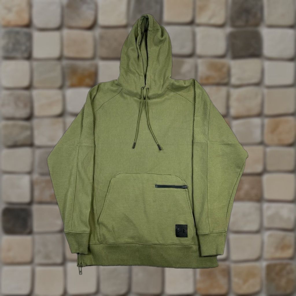 Under Armour Under Armour Hoodie Mens Medium Green Ribbed Running Pullover Size US M / EU 48-50 / 2 - 1 Thumbnail