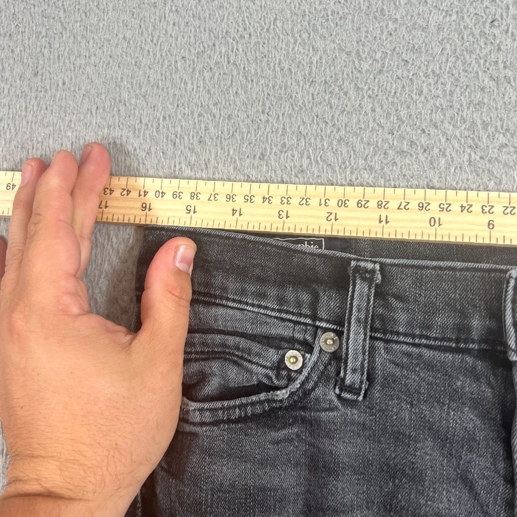 Abercrombie & Fitch ABERCROMBIE & FITCH Jeans Mens Black Felix Slim Stretch Denim 32x29 Regular Inseam 29" Skinny Size US 32 / EU 48 - 4 Thumbnail