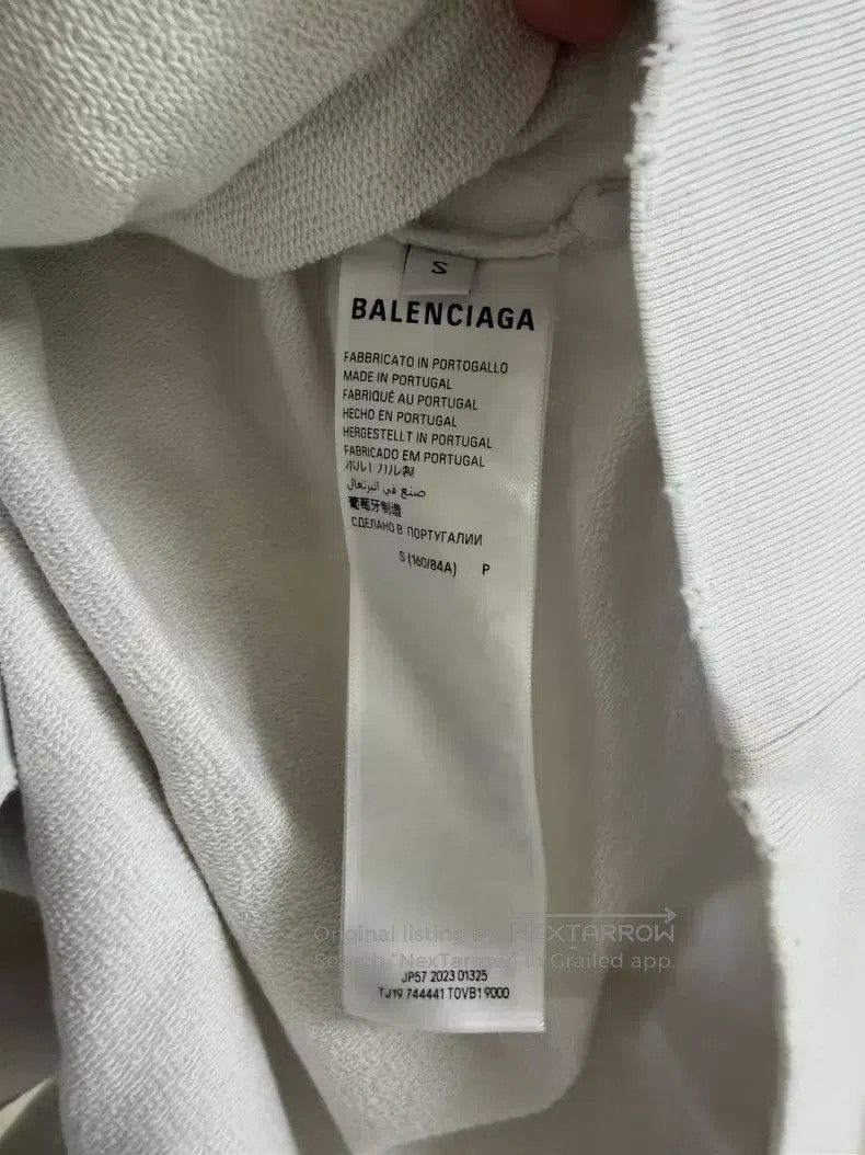 Balenciaga Balenciaga Hole Lettering Print Hooded Sweatshirt Size US S / EU 44-46 / 1 - 4 Thumbnail