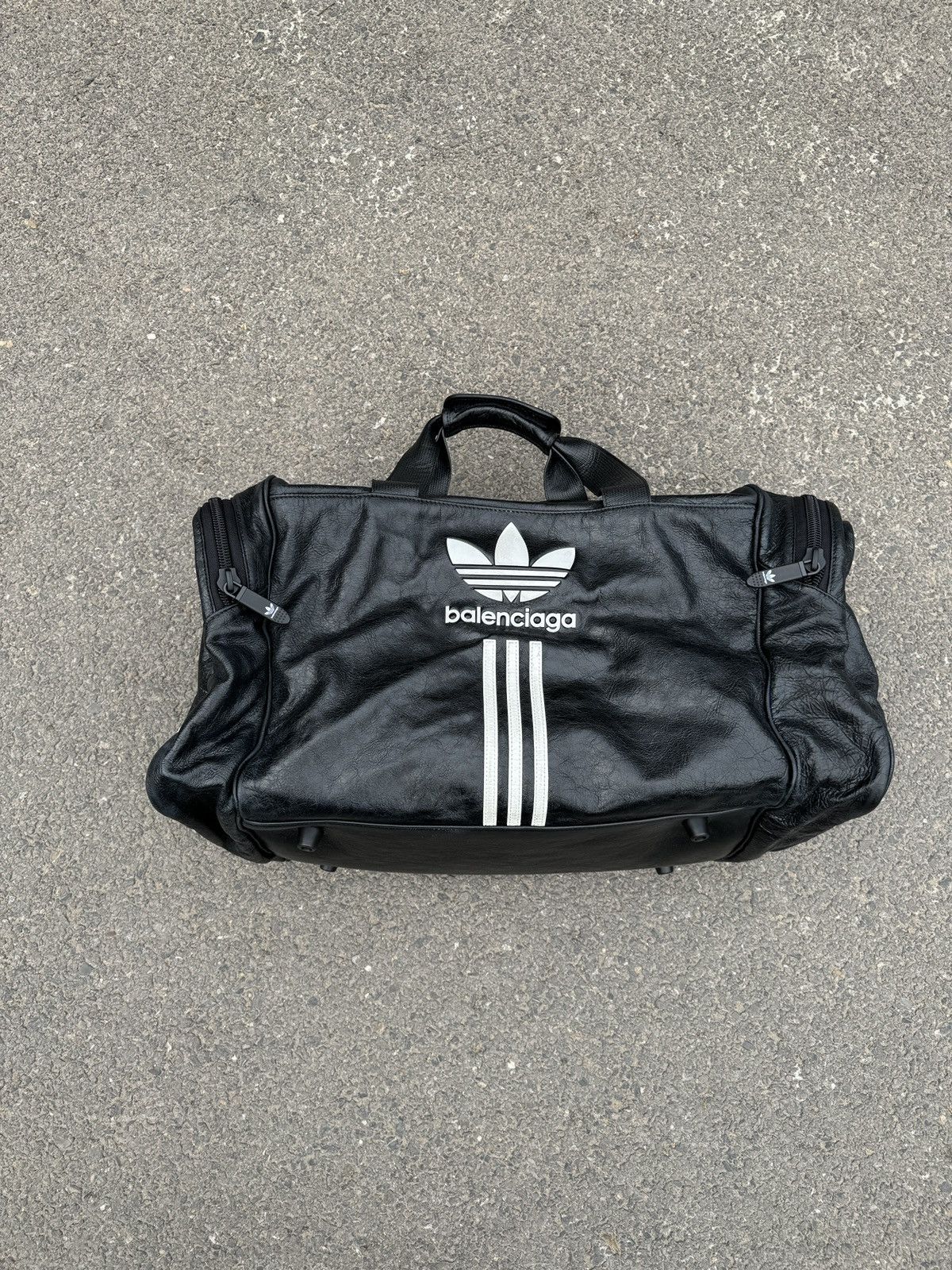 Balenciaga Balenciaga x Adidas Full Leather Duffle Bag | Grailed