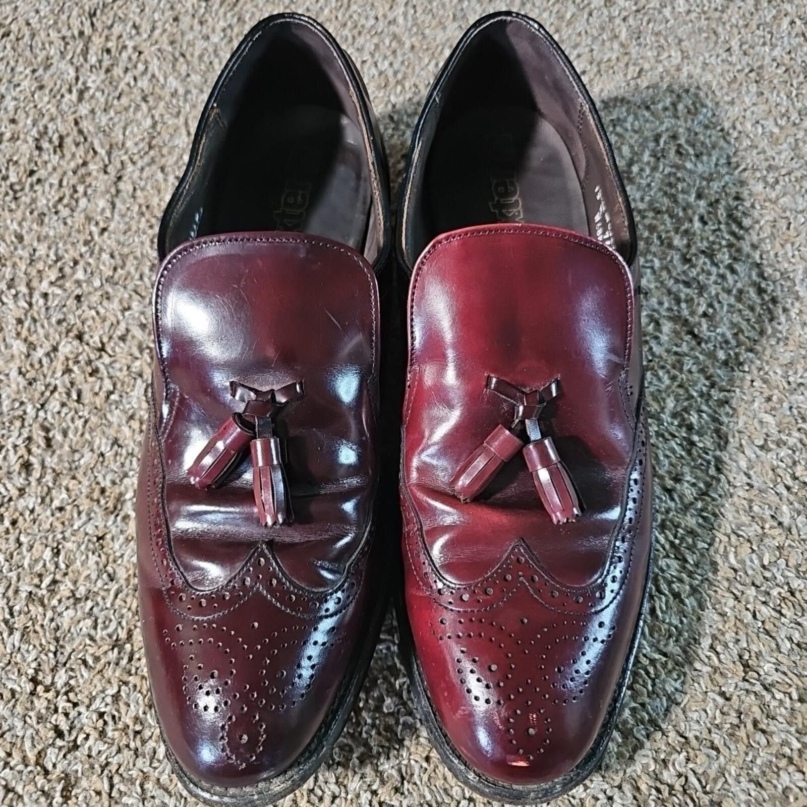 DUKE + DEXTER Dexter Leather SlipOn Wingtip Tassle Dress Shoe 13M USA Made Size US 13 / EU 46 - 3 Thumbnail