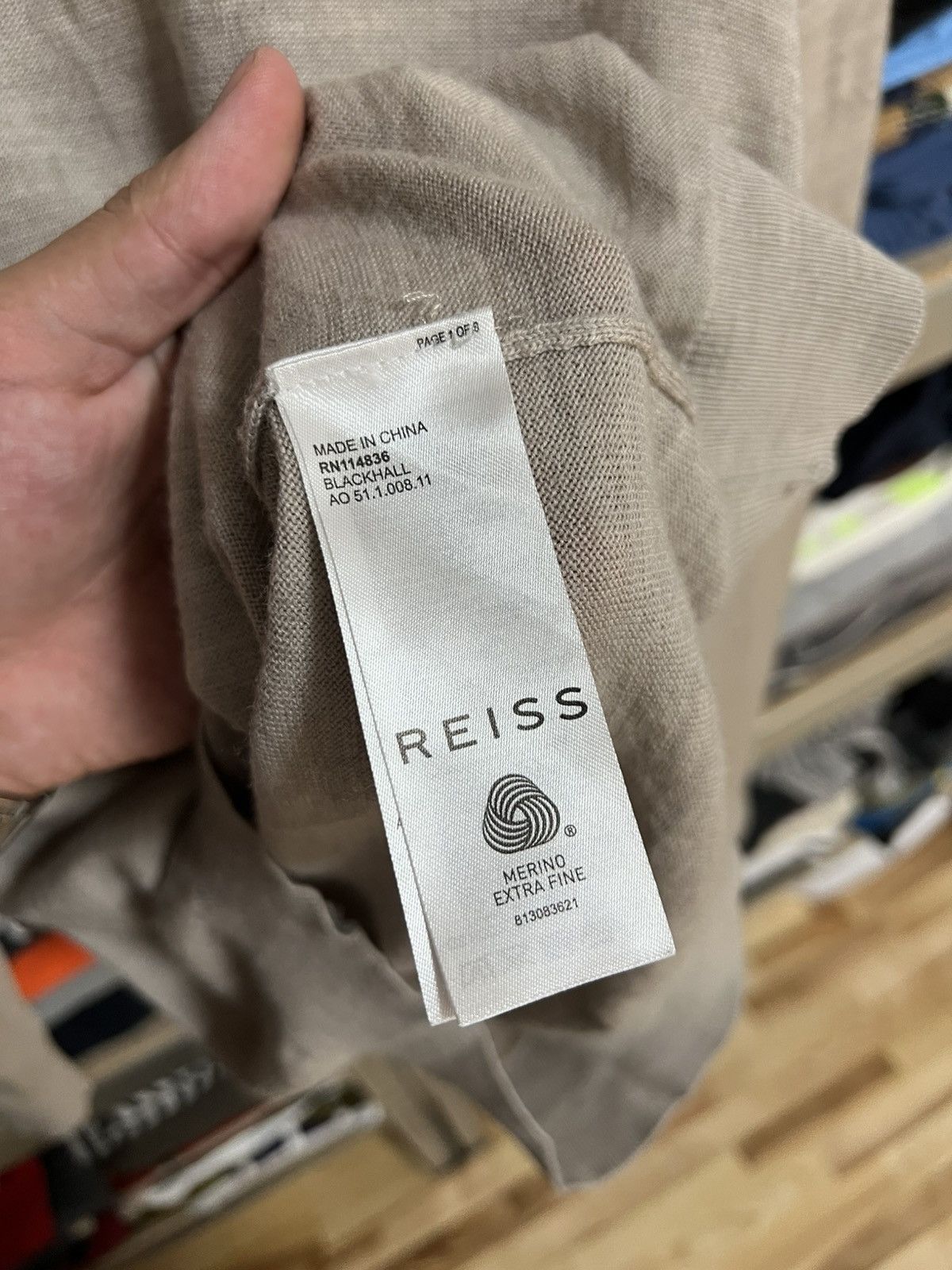 Reiss Reiss 1/4 Zip Wool Sweater Long Sleeve Sweatshirt Pullover L Size US L / EU 52-54 / 3 - 4 Thumbnail