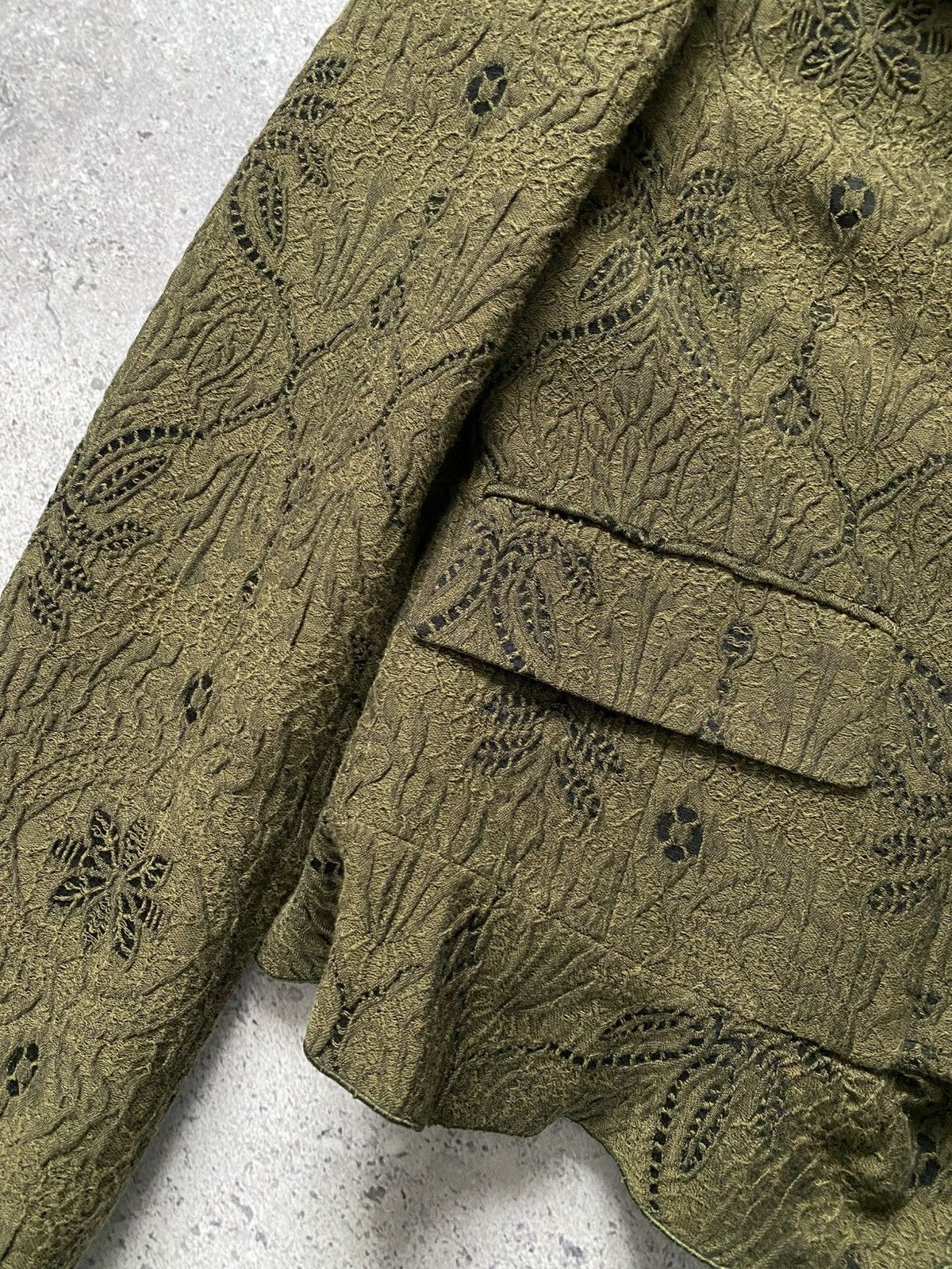 Valentino Red Valentino Jacquard Peplum Jacket Ruffle Blazer Y2K Size M / US 6-8 / IT 42-44 - 4 Thumbnail