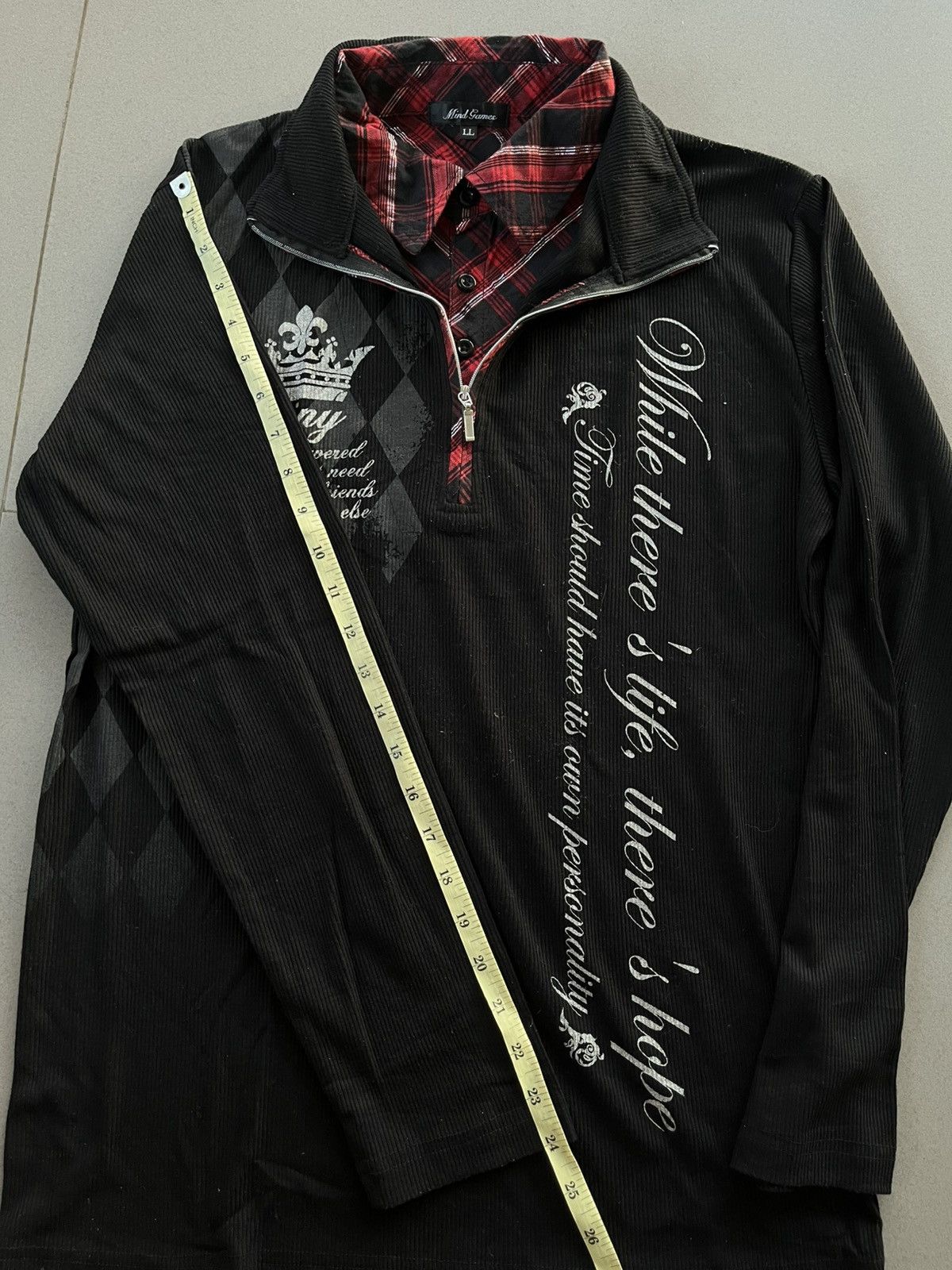 14th Addiction JAPANESE MIND GAMES DOUBLE LAYER GOTHIC VKEI PUNK POEM STYLE Size US L / EU 52-54 / 3 - 8 Thumbnail