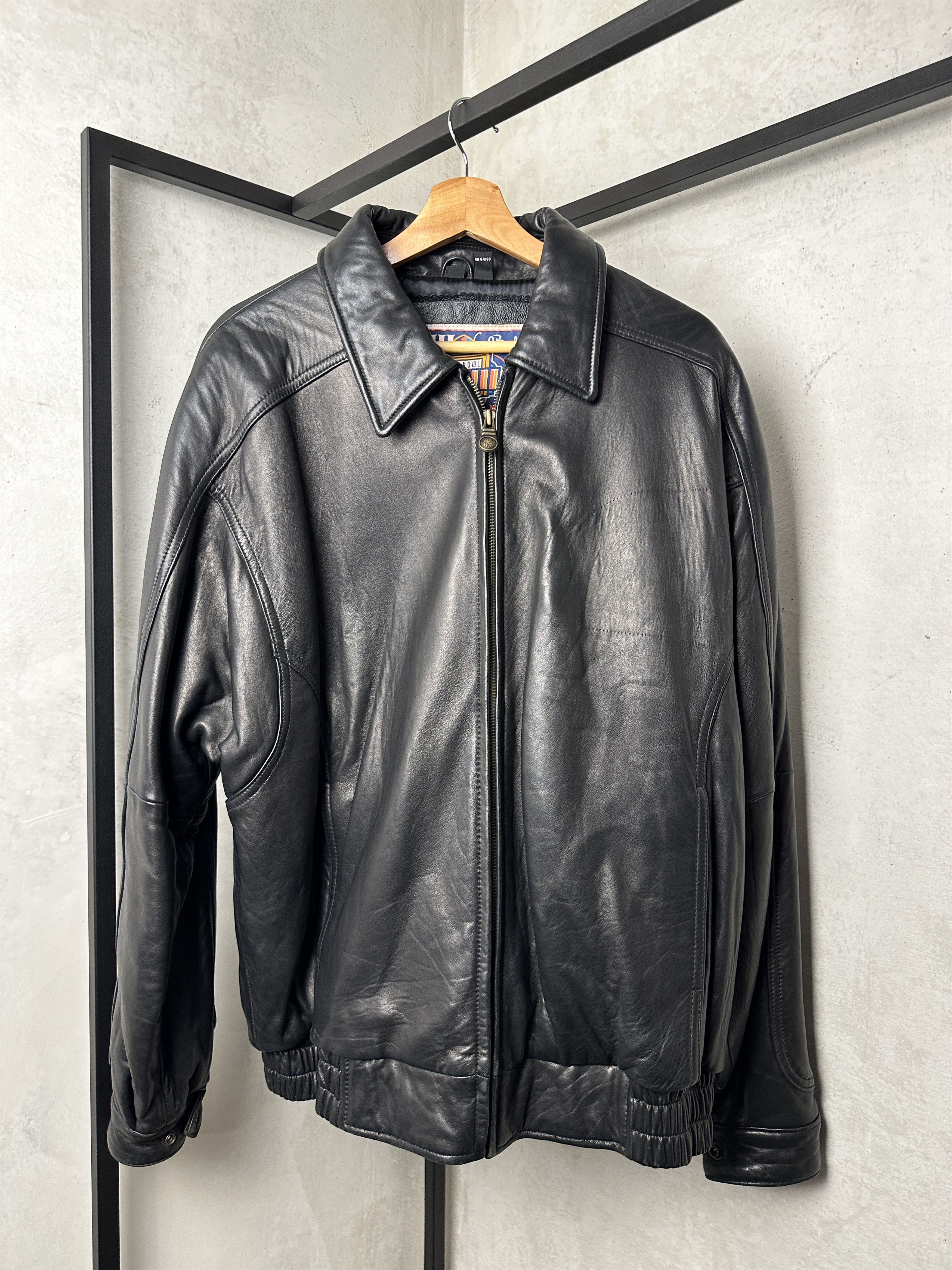 Genuine Leather 1999 Miami Super Bowl Genuine Leather Black Bomber Jacket Size US L / EU 52-54 / 3 - 2 Thumbnail