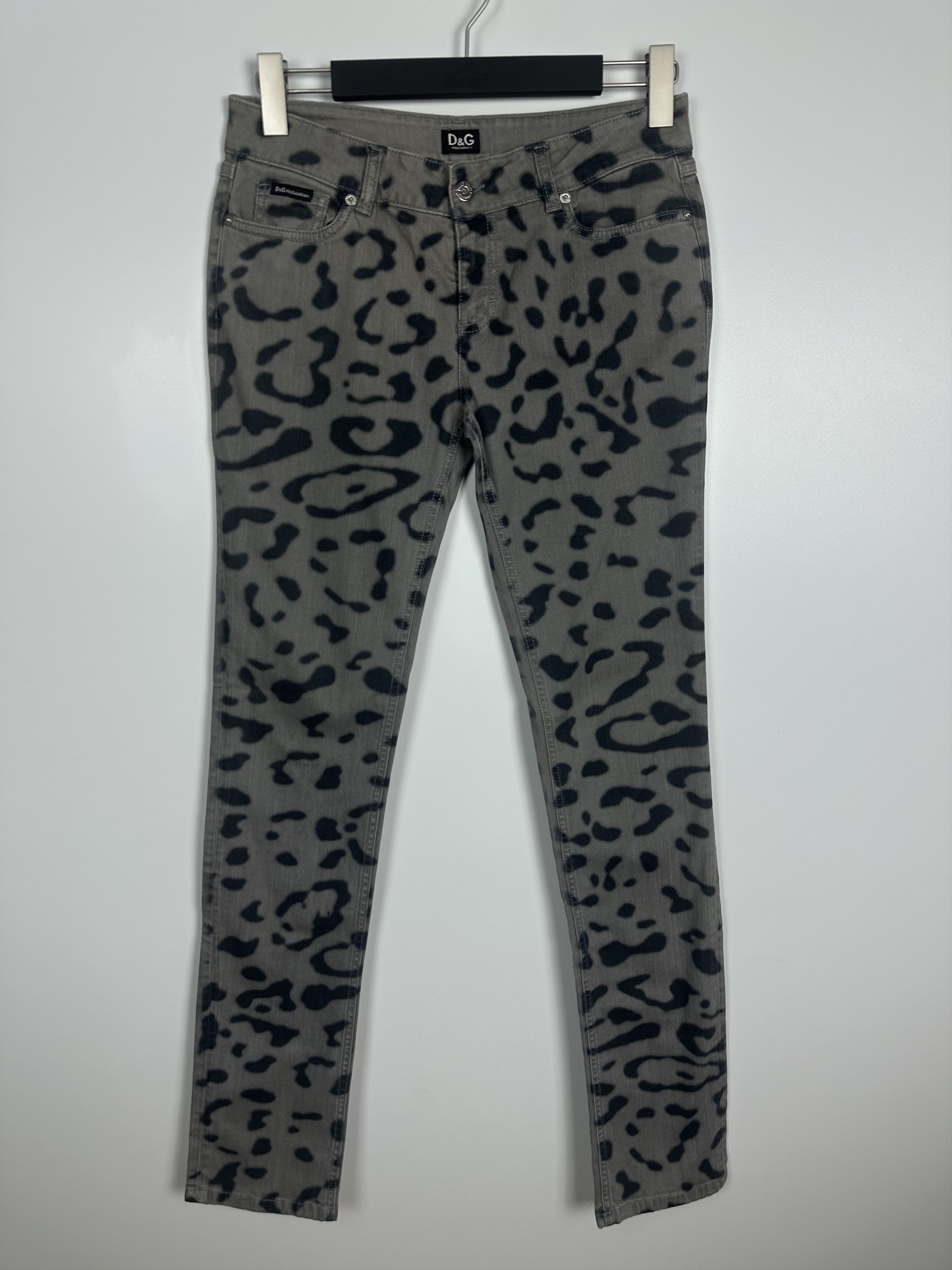 Dolce & Gabbana × Grailed Dolce Gabbana Leopard Jeans Women Size 29 Gray Size 29" - 1 Thumbnail
