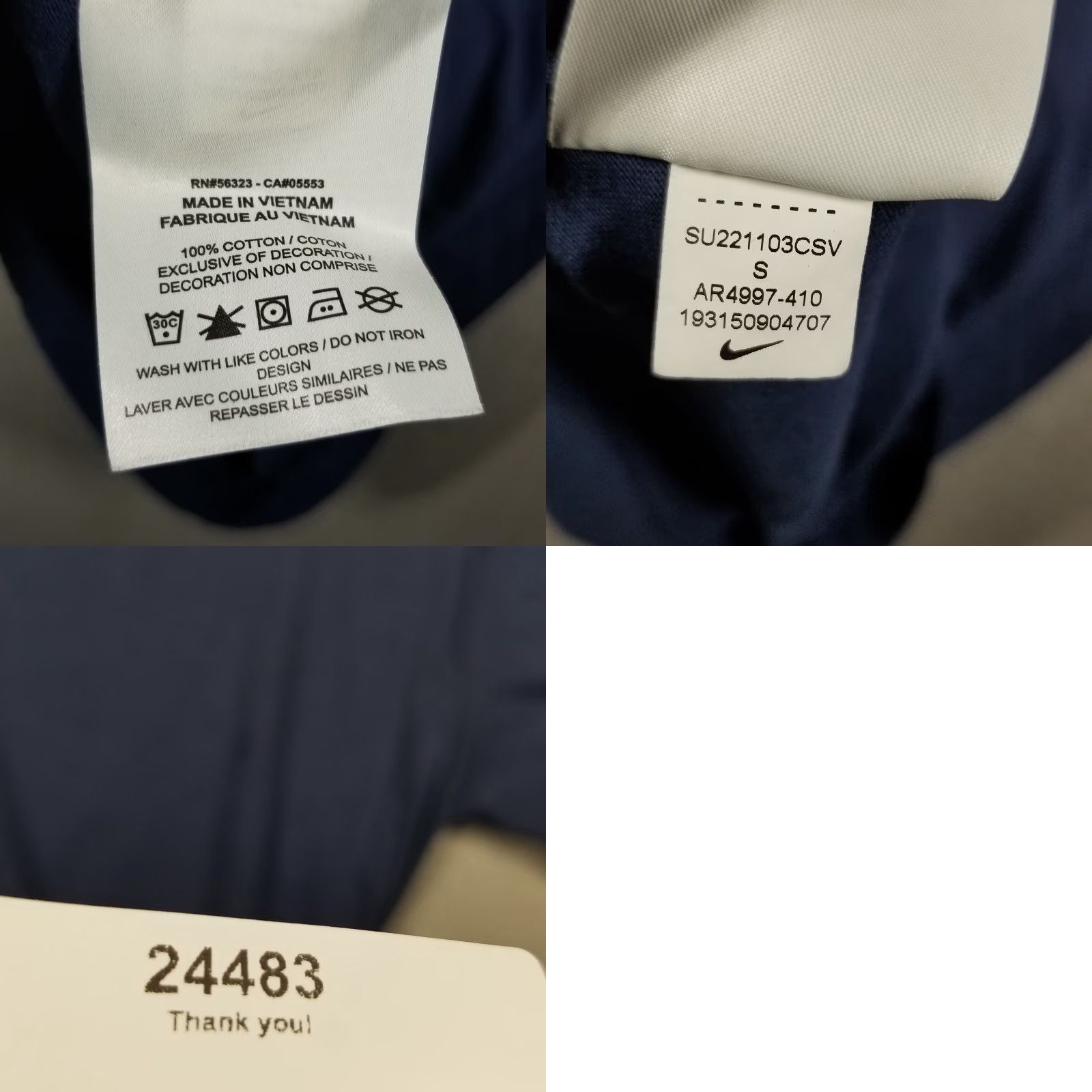 Nike Nike Dri-FIT Shirt Mens Small Blue Athletic Logo Cotton Tee AR4997-410 Size US S / EU 44-46 / 1 - 8 Thumbnail