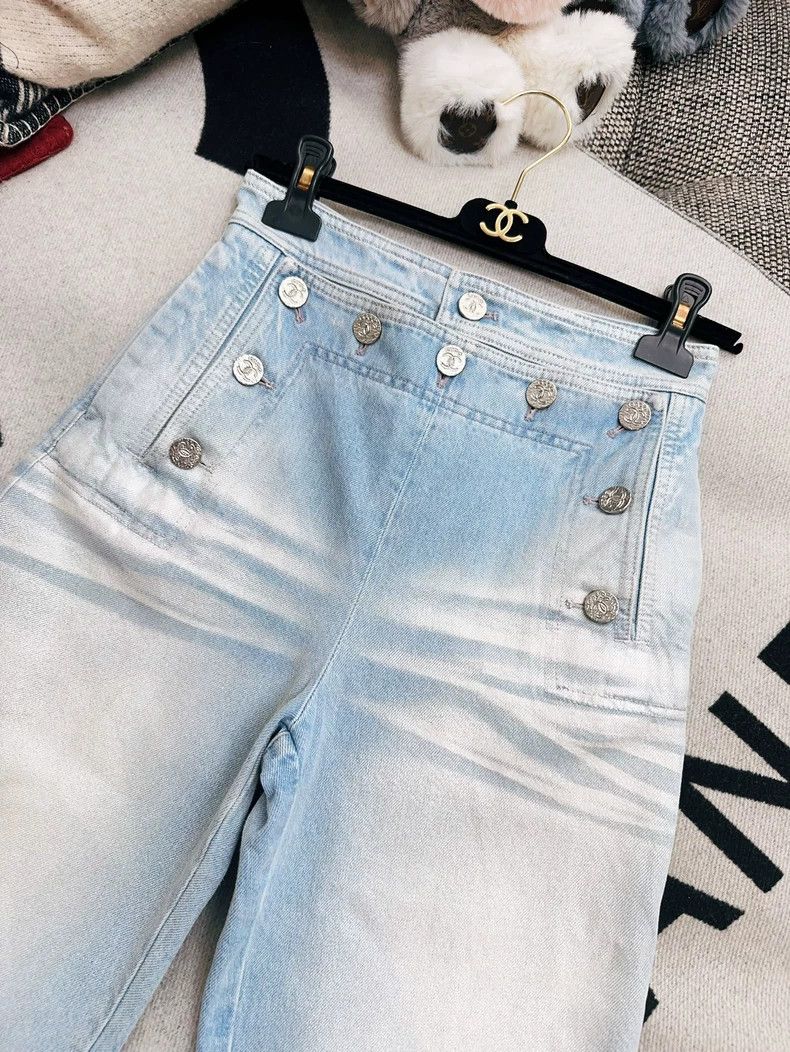 Chanel Chanel Beach series blue silver buckle jeans Size 42" / US 20 - 3 Thumbnail