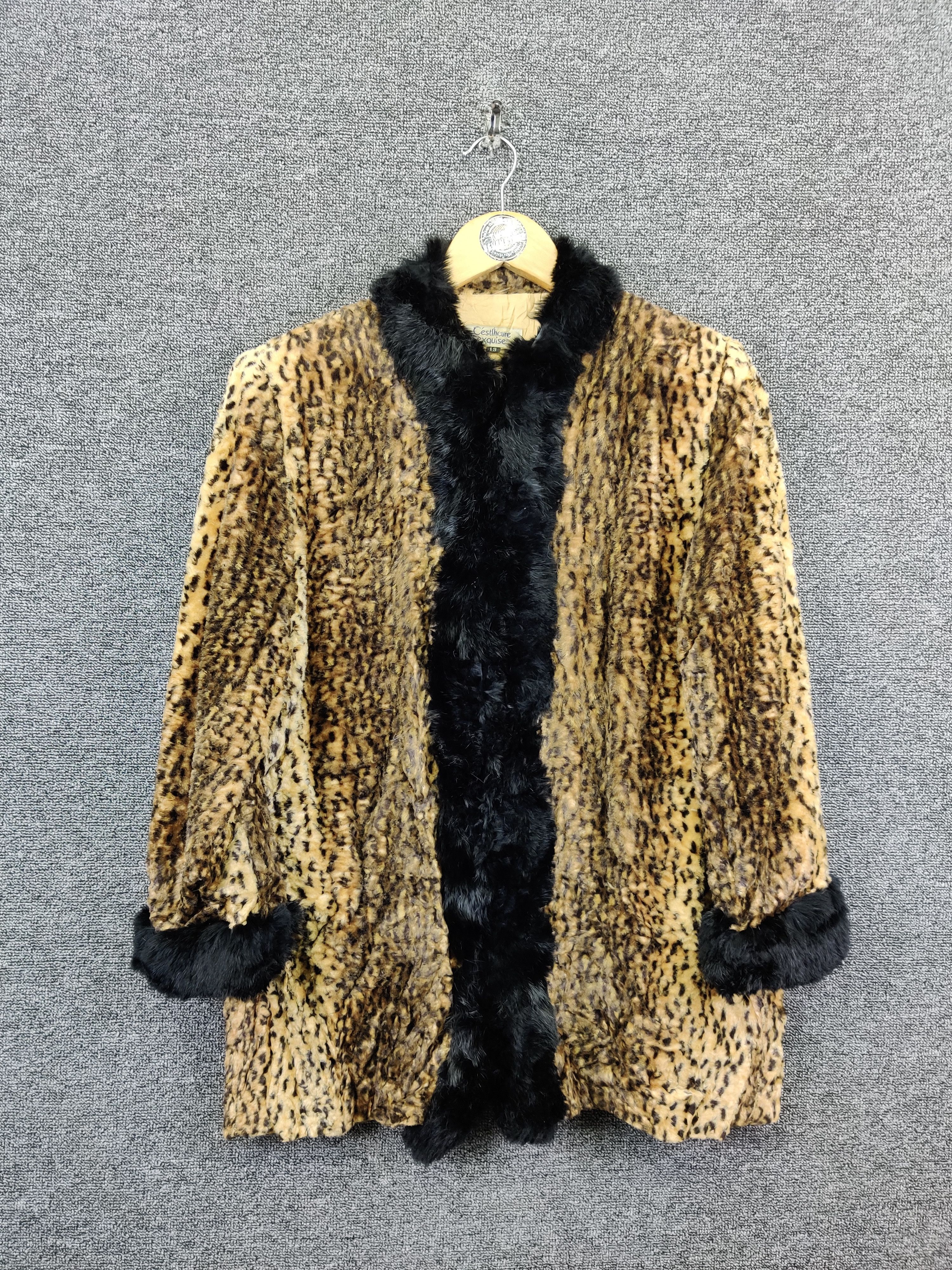 Japanese Brand Vintage Cestlheure Exquise Leopard Fur Cardigan Size US M / EU 48-50 / 2 - 1 Thumbnail