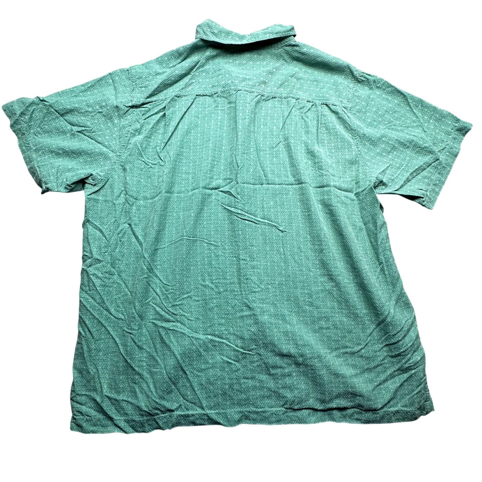 Tommy Bahama Tommy Bahama 100% Silk Textured Geometric Shirt Mens XXL Size US XXL / EU 58 / 5 - 2 Thumbnail