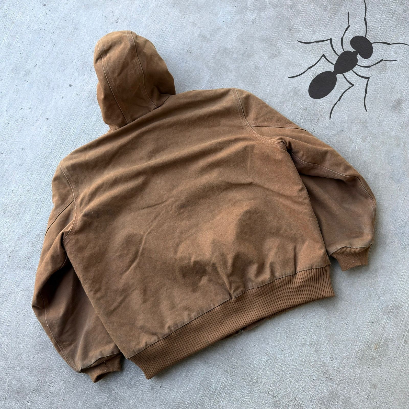 Carhartt × Vintage Carhartt J130 BRN brown hooded work wear jacket Size US L / EU 52-54 / 3 - 5 Thumbnail