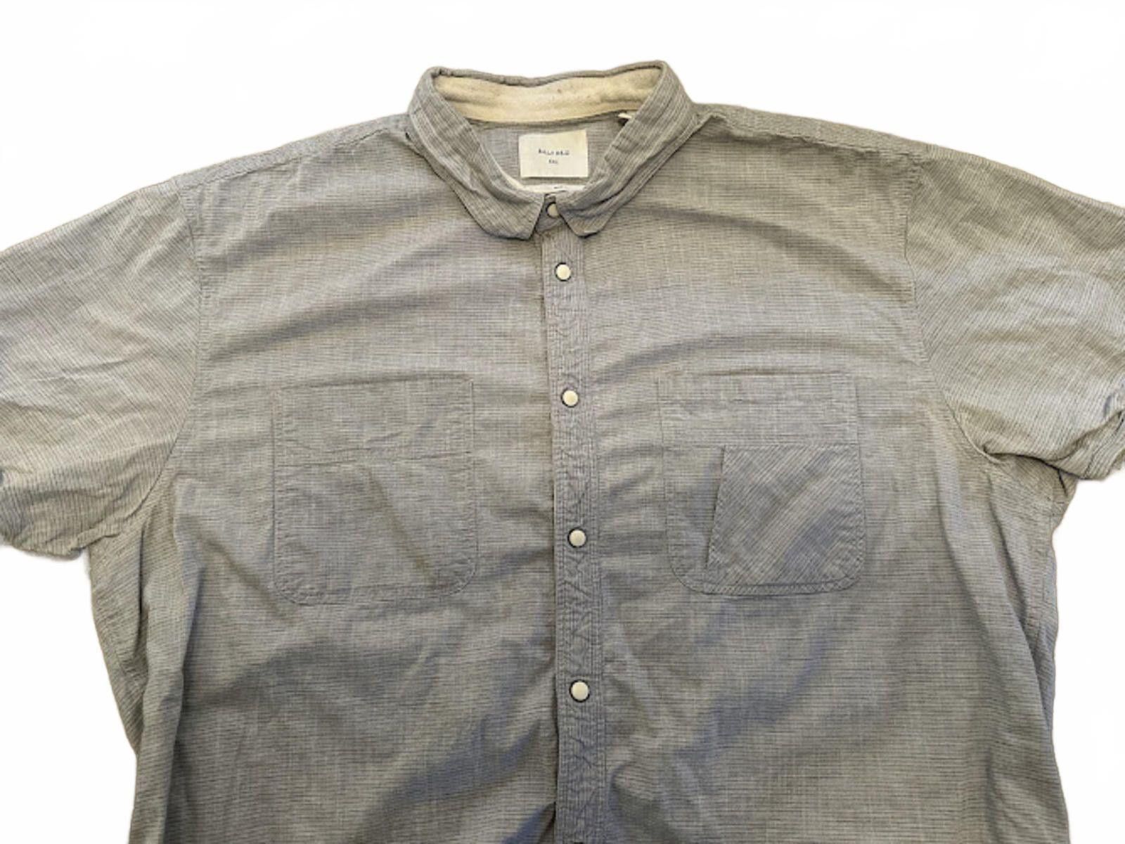 Billy Reid Billy Reid Gray Stripe Short Sleeve Shirt XL Size US XL / EU 56 / 4 - 4 Thumbnail