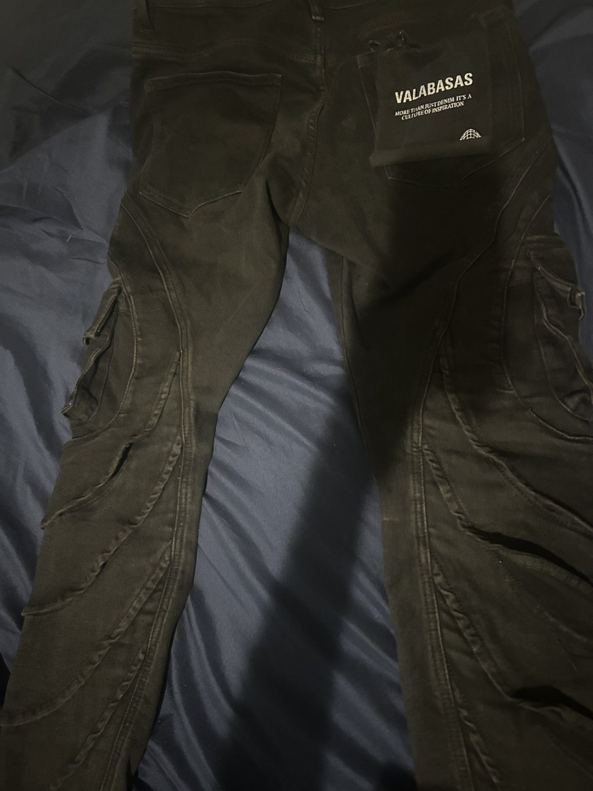 Valabasas Valabasas “Jett” Cargo Skinny Jeans (Black) Size US 32 / EU 48 - 7 Thumbnail