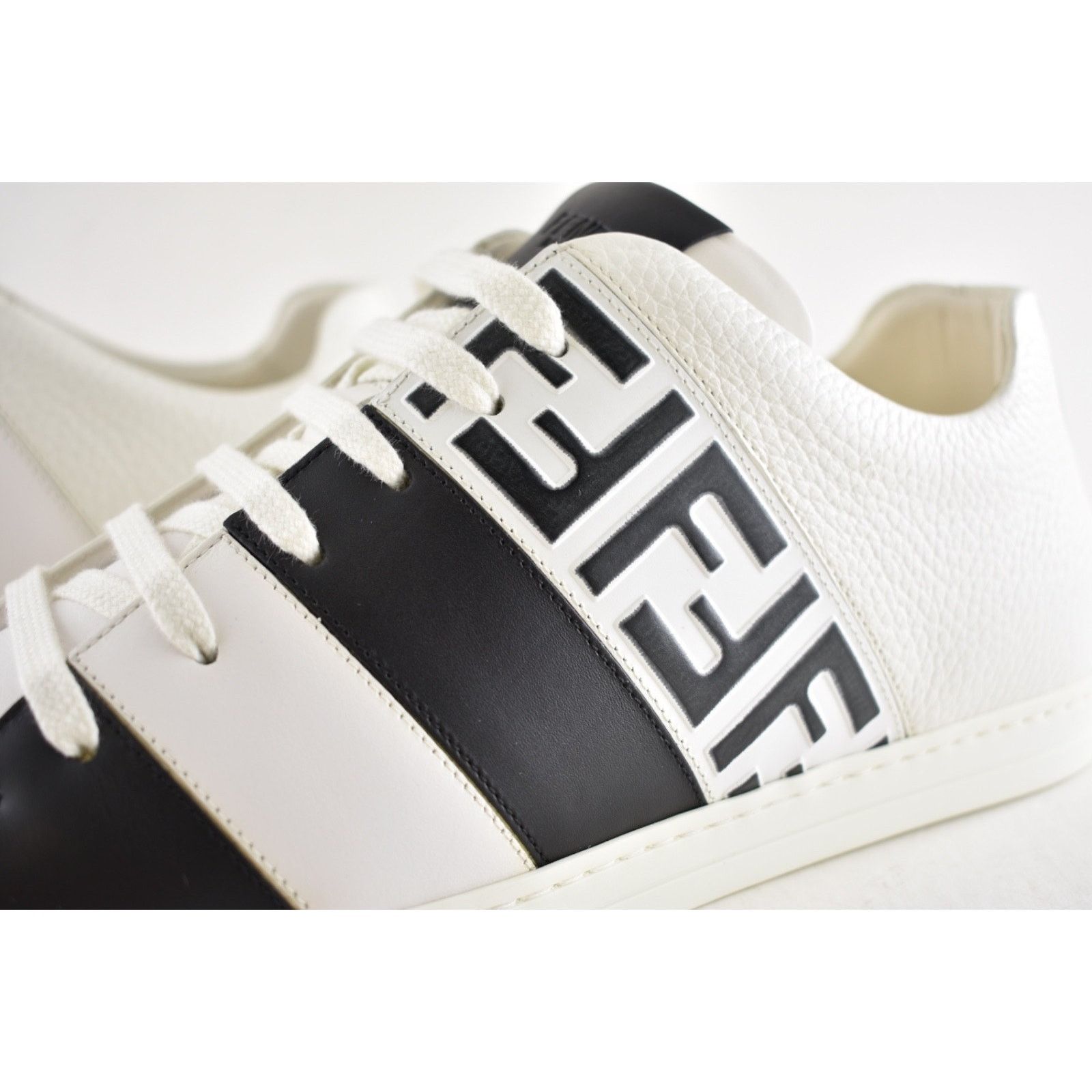Fendi Fendi Mens Black White FF Monogram Low Trainer Sneaker US 10 Size US 10 / EU 43 - 13 Thumbnail