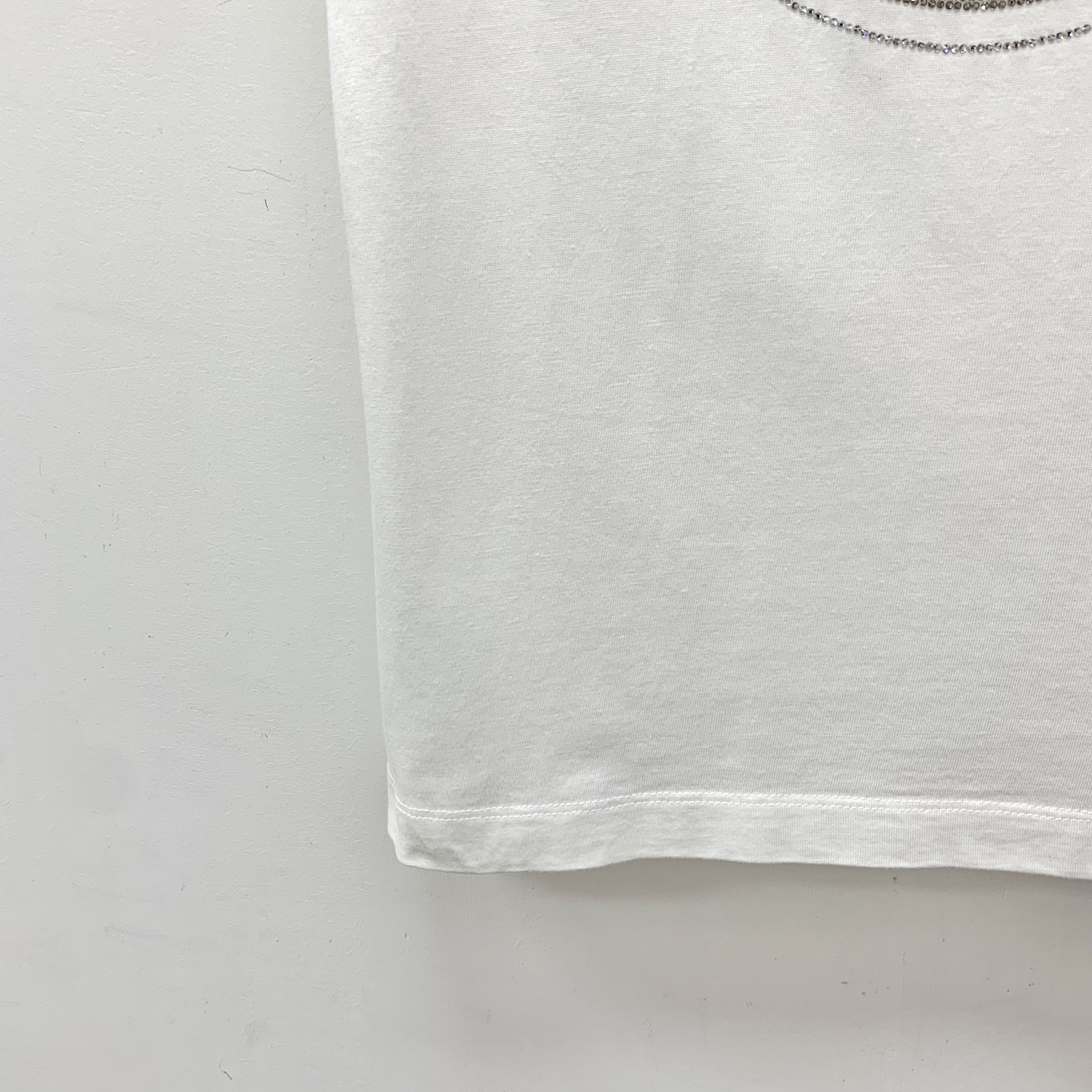 Moncler Moncler Tee – White Logo Crystal Cotton (Size S) Size S / US 4 / IT 40 - 6 Thumbnail