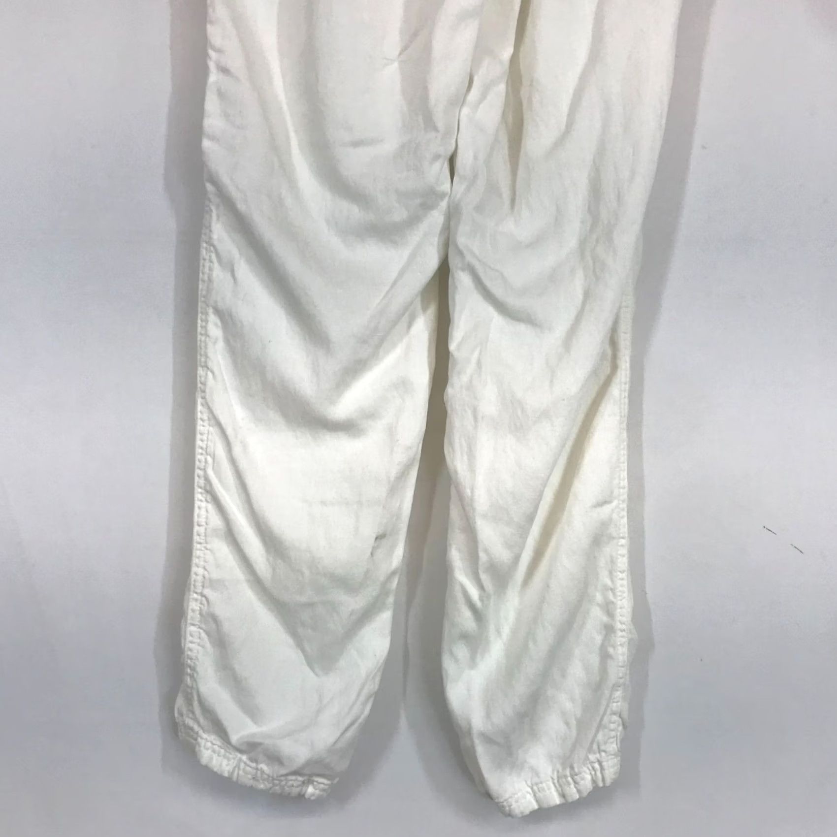 Faherty FAHERTY Pants WOMEN'S SMALL WHITE LINEN BLEND W/POCKETS Size 28" / US 6 / IT 42 - 6 Thumbnail