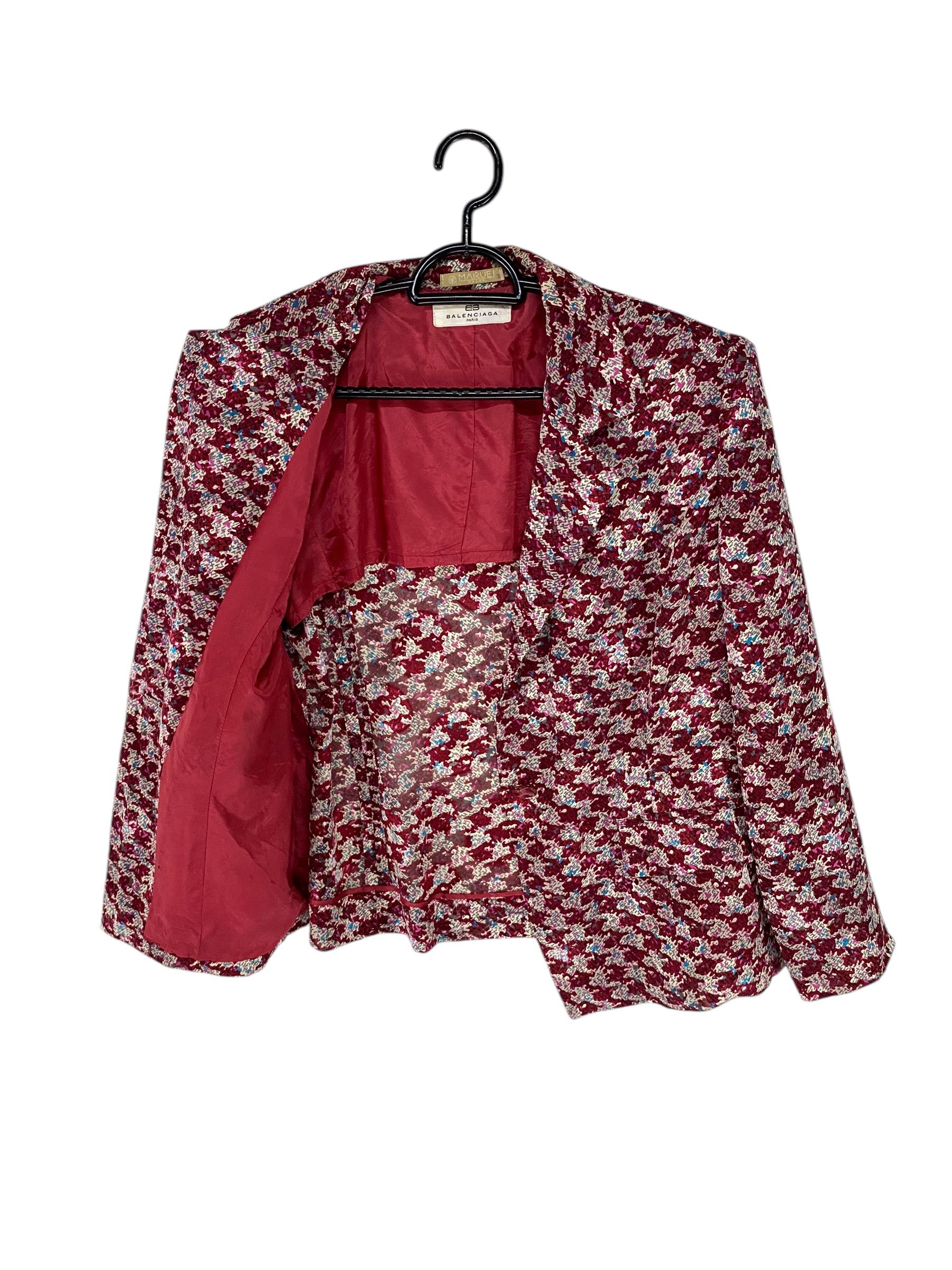 Balenciaga × Designer 2000s Balenciaga houndstooth single button jacket Size S / US 4 / IT 40 - 3 Thumbnail