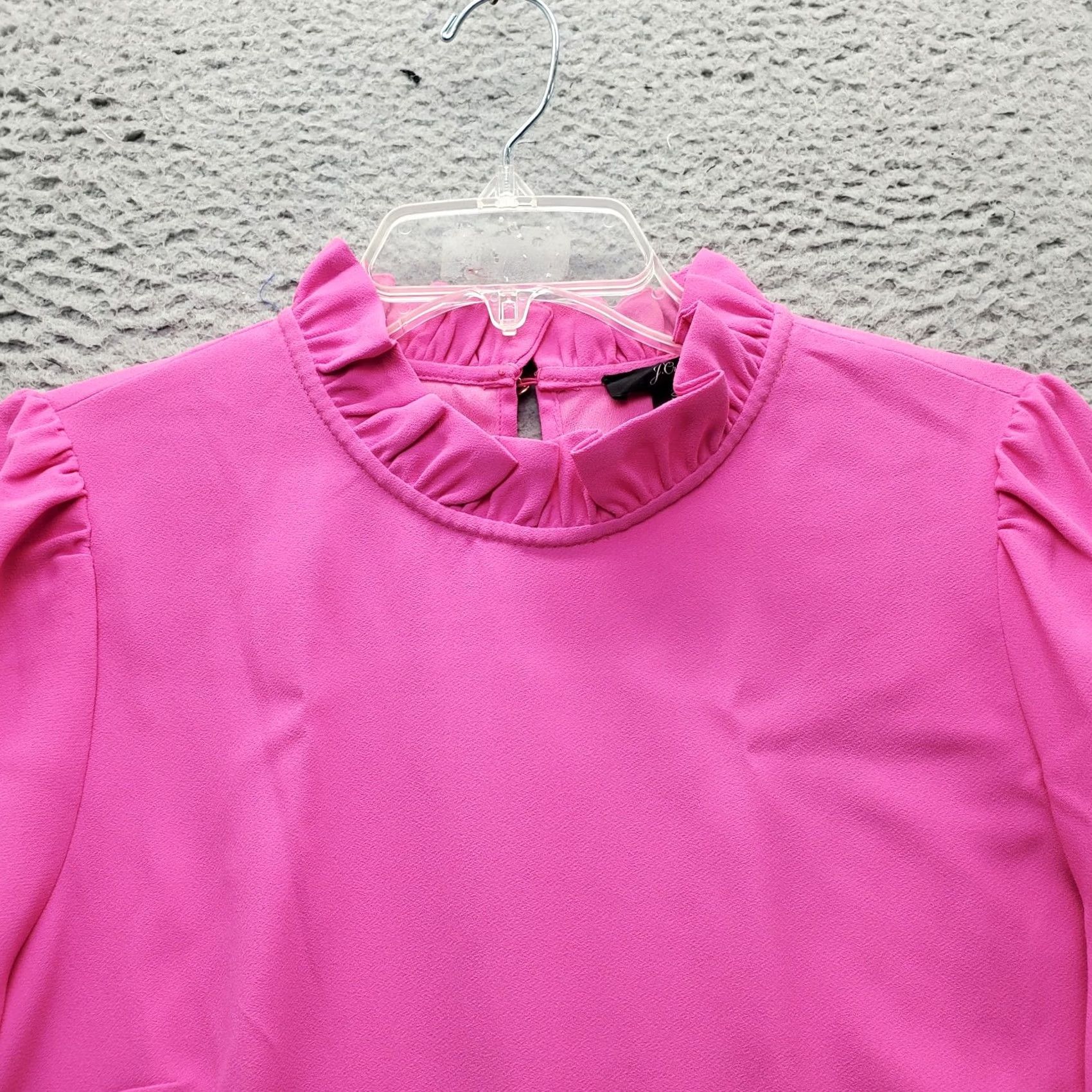 J.Crew J.CREW Blouse Top Womens Size S Pink Lightweight Balloon Sleeve Mock Neck Blouse Size S / US 4 / IT 40 - 3 Thumbnail