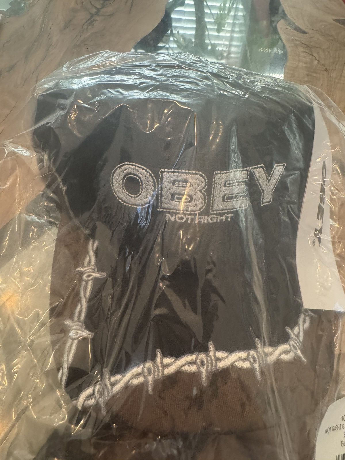 Obey × Shepard Fairey OBEY POSSE ‘Not Right’ Barbed Wire 2-Tone Dad Hat NEW Size ONE SIZE - 11 Thumbnail