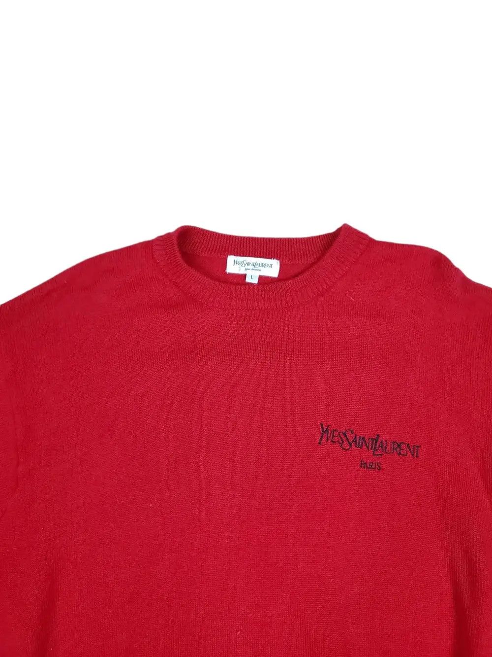 Vintage × Yves Saint Laurent Yves Saint Laurent Red Knitwear Size US L / EU 52-54 / 3 - 4 Thumbnail