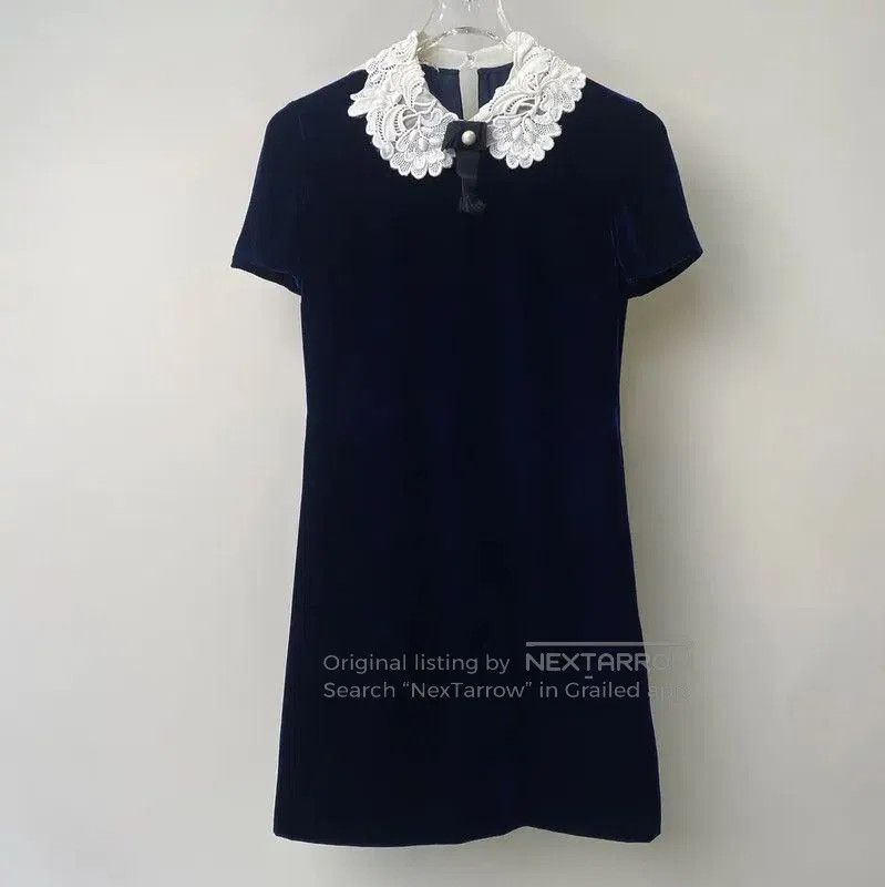 Miu Miu Miu Miu Blue Cotton Women’s Dress Size S . Size S / US 4 / IT 40 - 1 Thumbnail