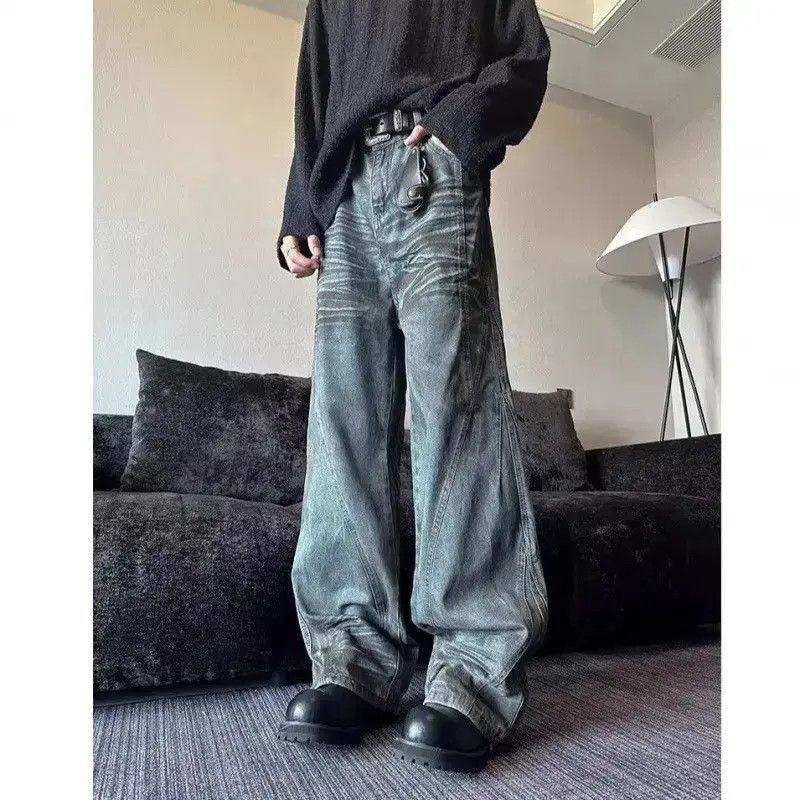 Japanese Brand Retro loose high street mud dyed jeans Size US 32 / EU 48 - 3 Thumbnail