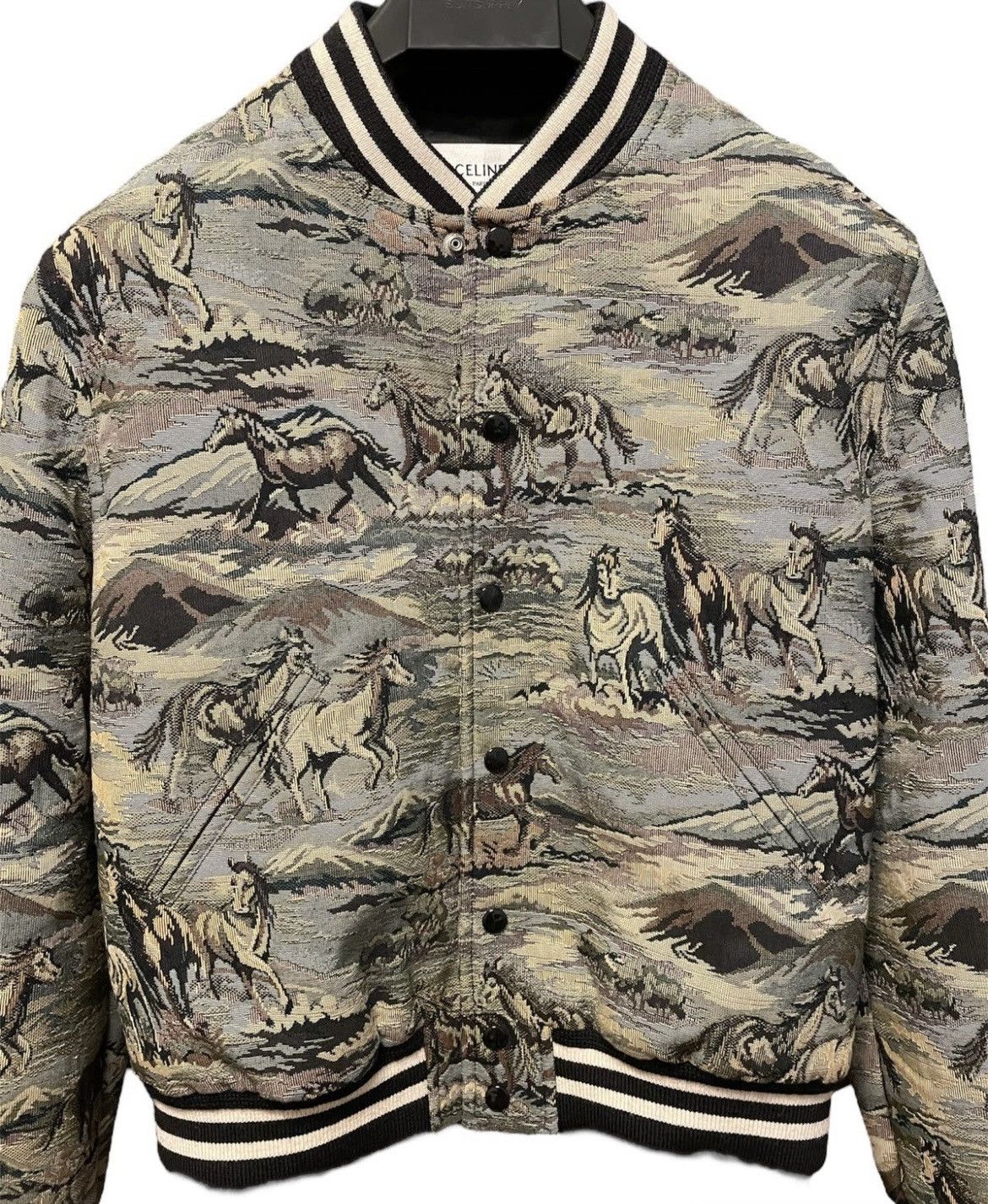 Celine 🔥Brand New🔥Horse Print Bomber Jacket Size US M / EU 48-50 / 2 - 2 Thumbnail