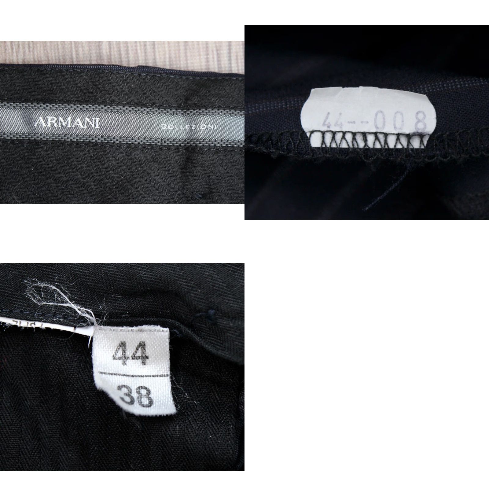 Armani VINTAGE Armani Suit Mens 2 PC Navy Blue Pinstripe Wool Wool 44R 48 Chest 44 Regular Mens Size 44R - 10 Thumbnail