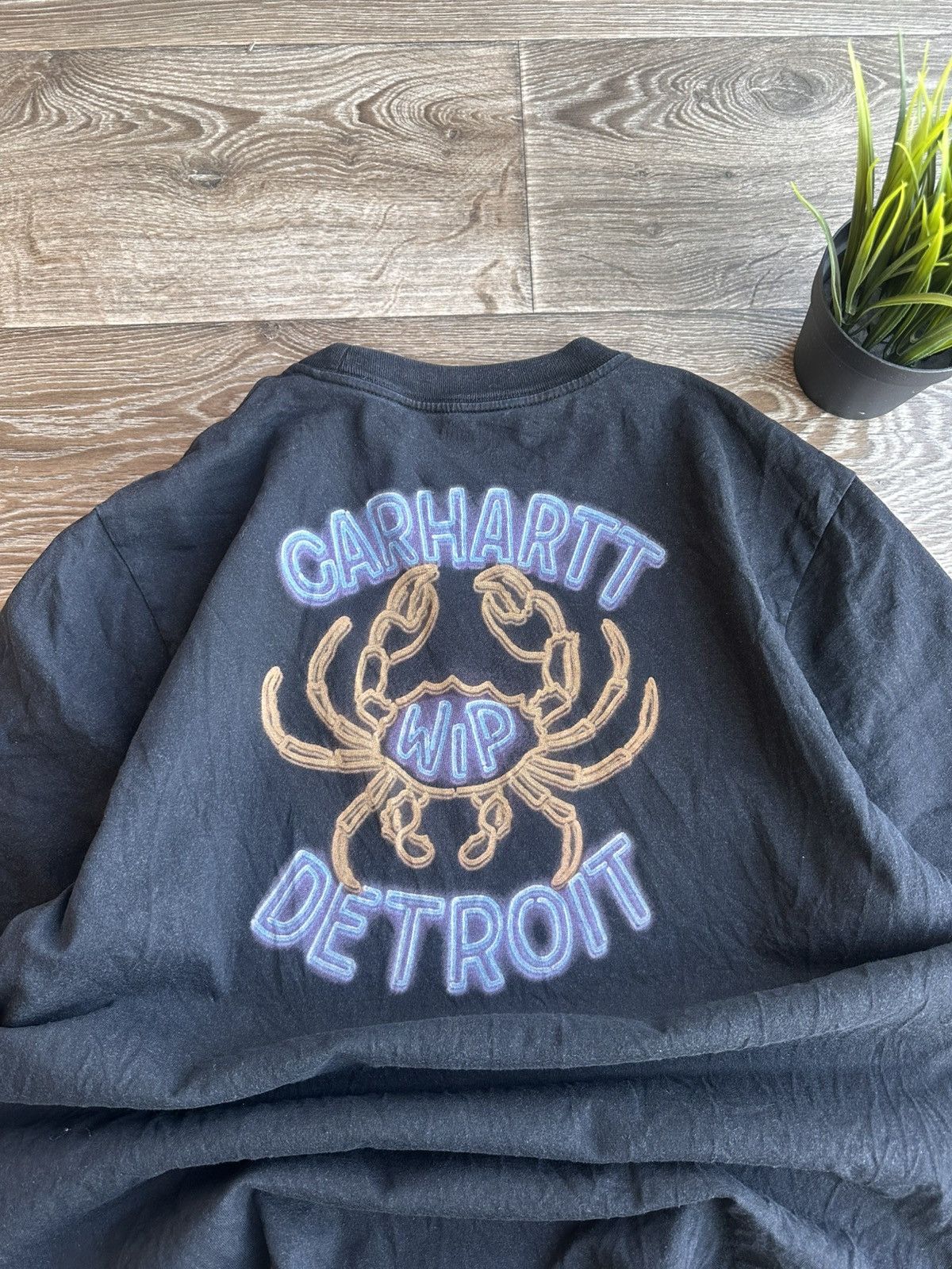 Carhartt 🔥 CARHARTT DETROIT SPIDER Big Logo Crab T Shirt Punk Gothic Size US L / EU 52-54 / 3 - 2 Thumbnail