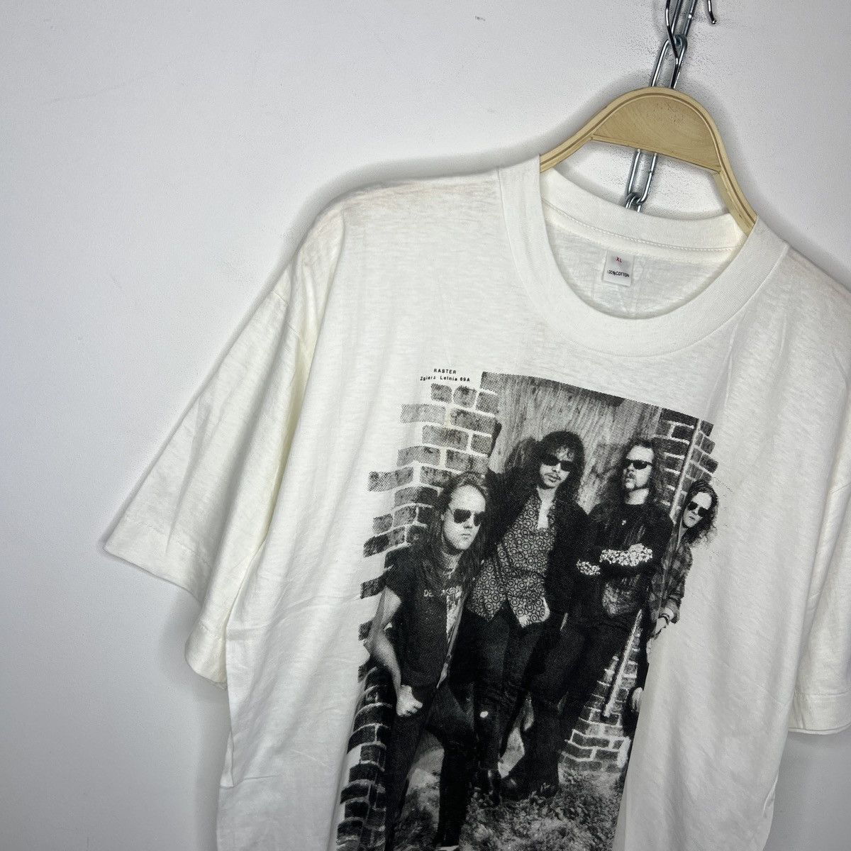Band Tees × Metallica × Vintage Vintage 90s Single Stitch White Tshirt Metallica Full Print Size US L / EU 52-54 / 3 - 3 Thumbnail