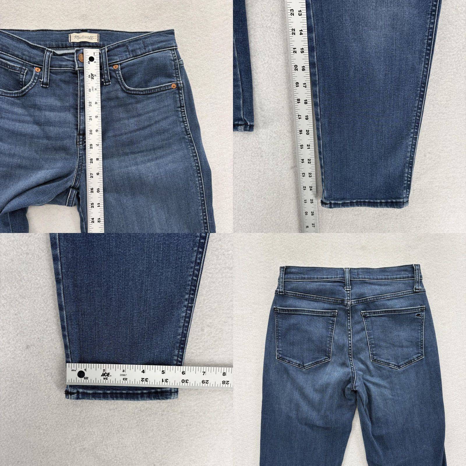 Madewell Madewell Jeans Womens 28 Blue Mid Rise Stovepipe Straight Leg Stretch Denim Size 28" / US 6 / IT 42 - 8 Thumbnail