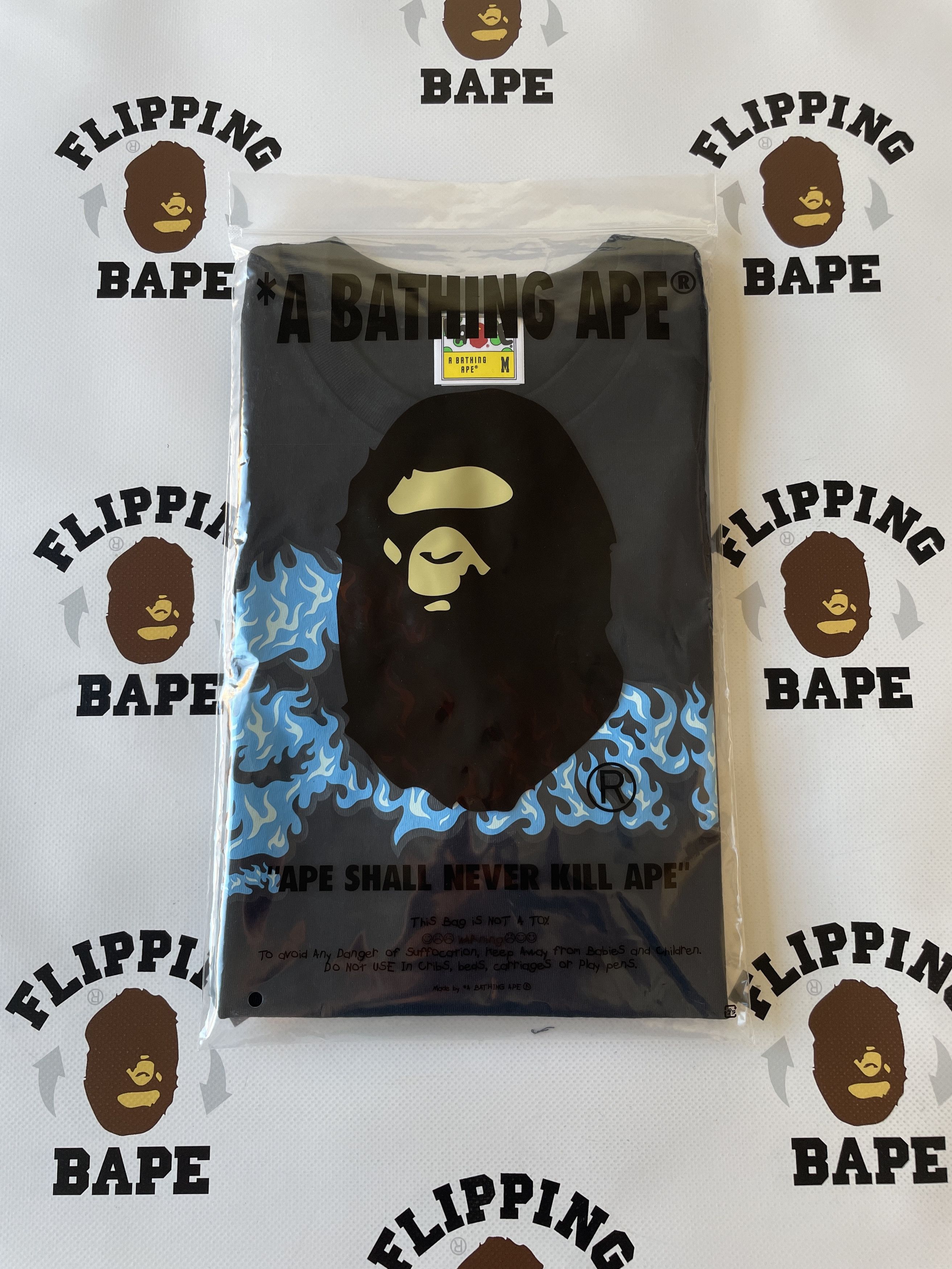 Bape BAPE FLAME APE FACE TEE Size US M / EU 48-50 / 2 - 8 Thumbnail
