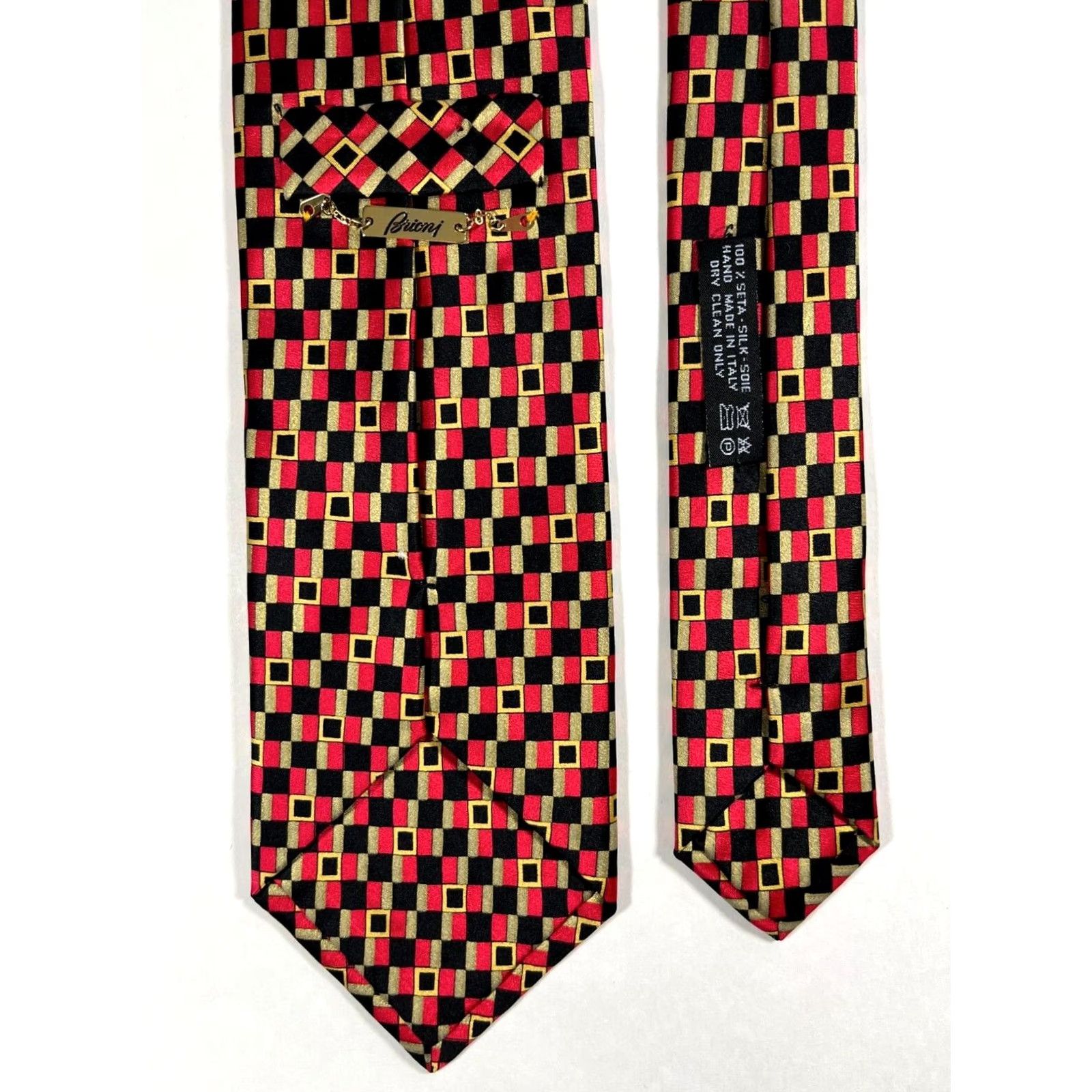 Brioni Brioni Silk Tie Geometric Multicolor Made in Italy Mens Tie Long 61.5" 3.5" Width")) Size ONE SIZE - 6 Thumbnail