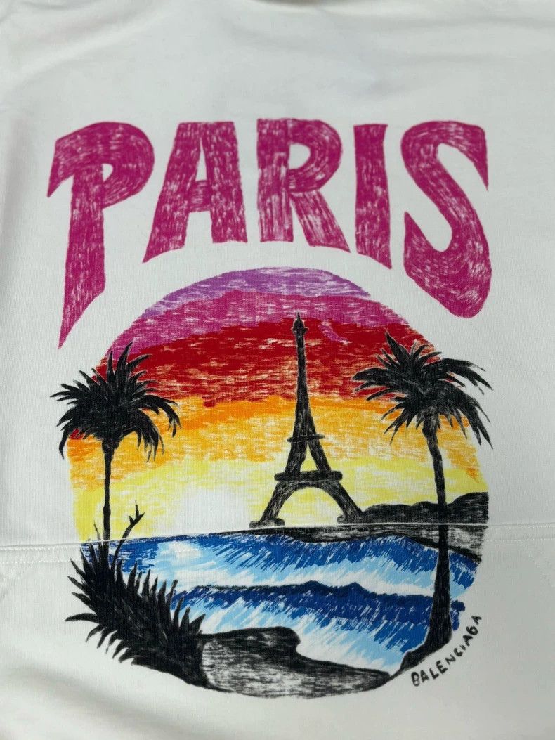 Balenciaga Balenciaga Loose monogrammed hooded sweatshirt with long s Size M / US 6-8 / IT 42-44 - 3 Thumbnail