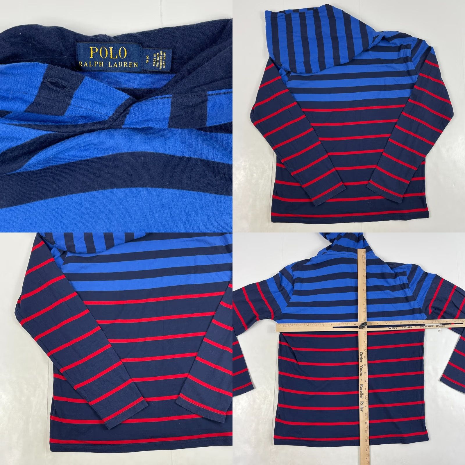 Polo Ralph Lauren Polo Ralph Lauren Shirt Mens S Blue Men Hooded Long Sleeve Golf Golfer Rugby Pony Size US S / EU 44-46 / 1 - 8 Thumbnail