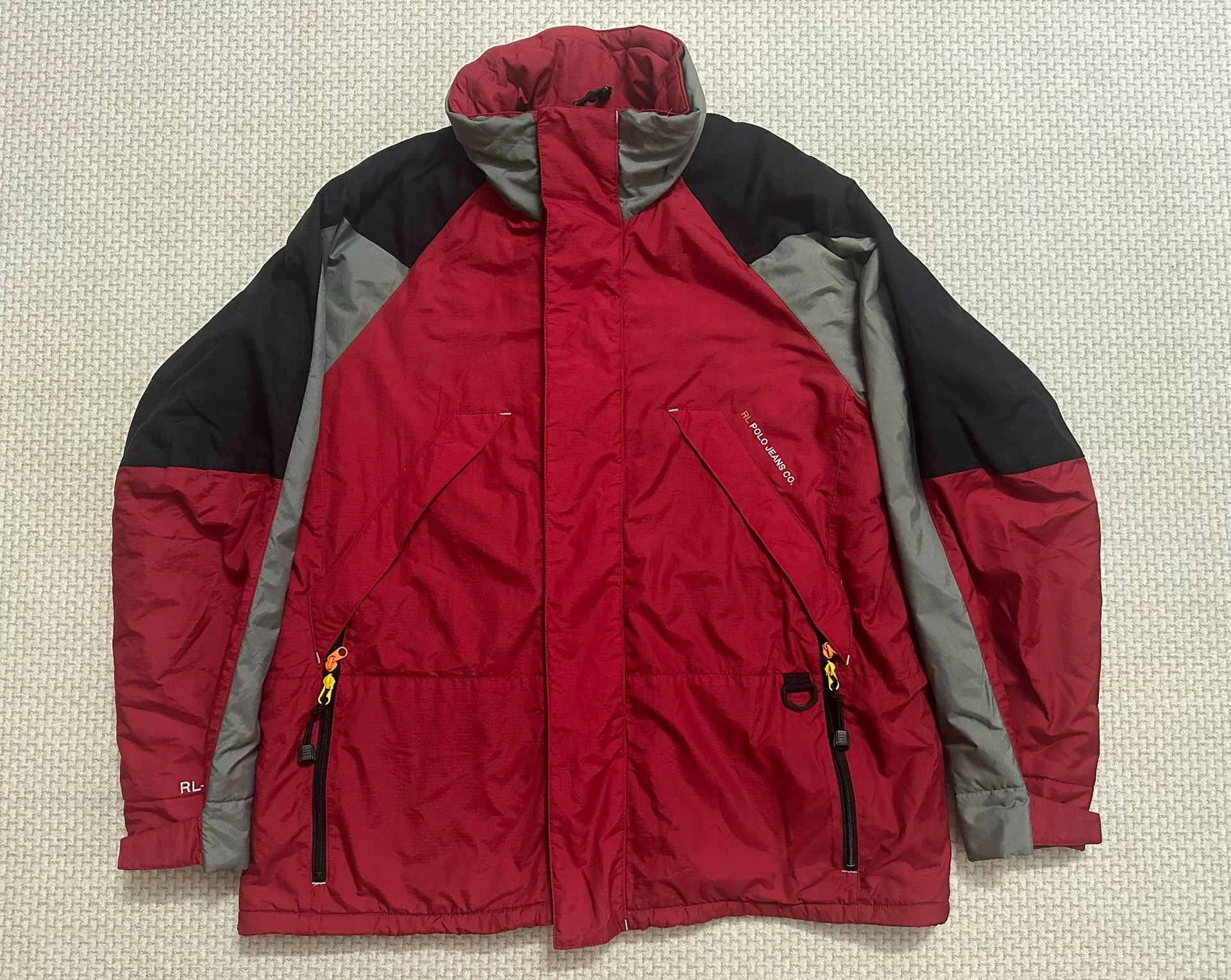 RRL Ralph Lauren Ralph Lauren Red Gray Colorblock Jacket Size US M / EU 48-50 / 2 - 1 Thumbnail