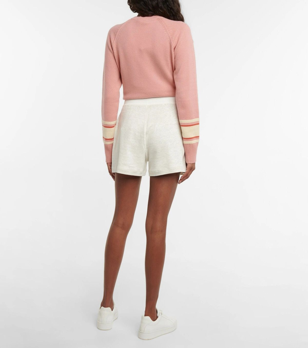 Loro Piana o1srvl11e0924 Princeton Linen Shorts in Off White Size 27" / US 4 / IT 40 - 3 Thumbnail