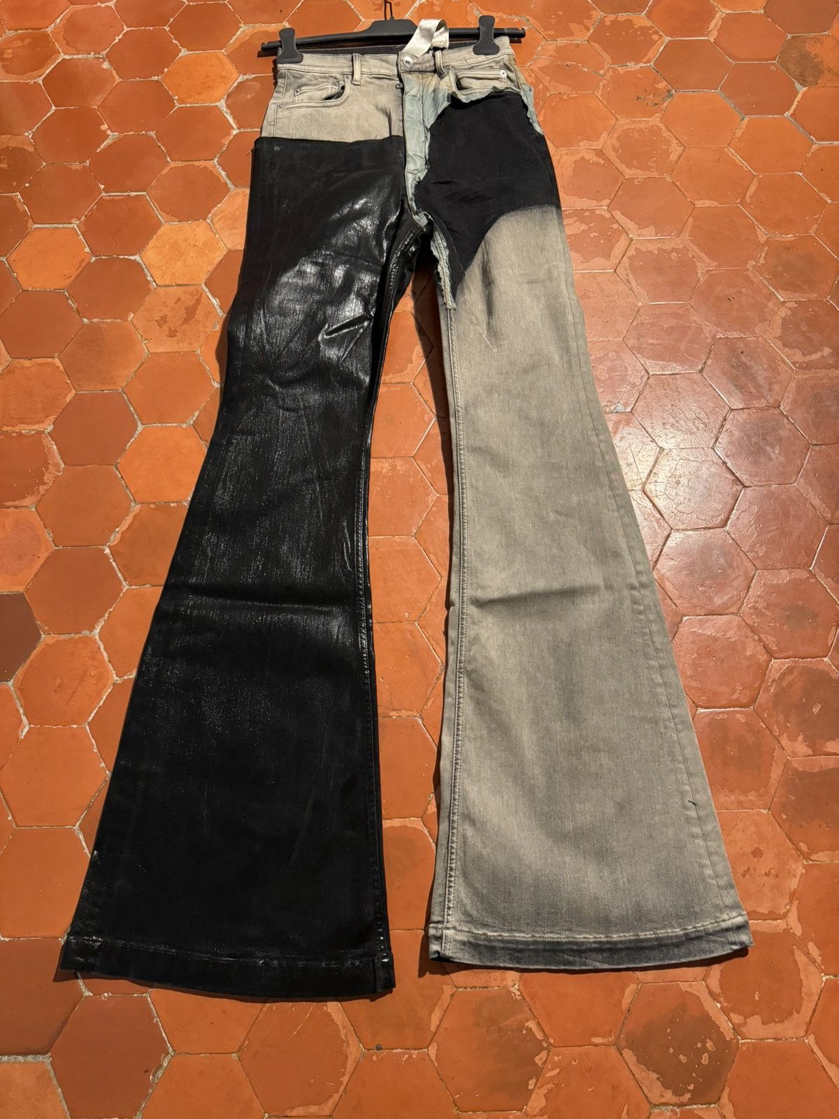 Pre-owned Rick Owens Drkshdw Bolan Boot Cut Jeans In Multicolor