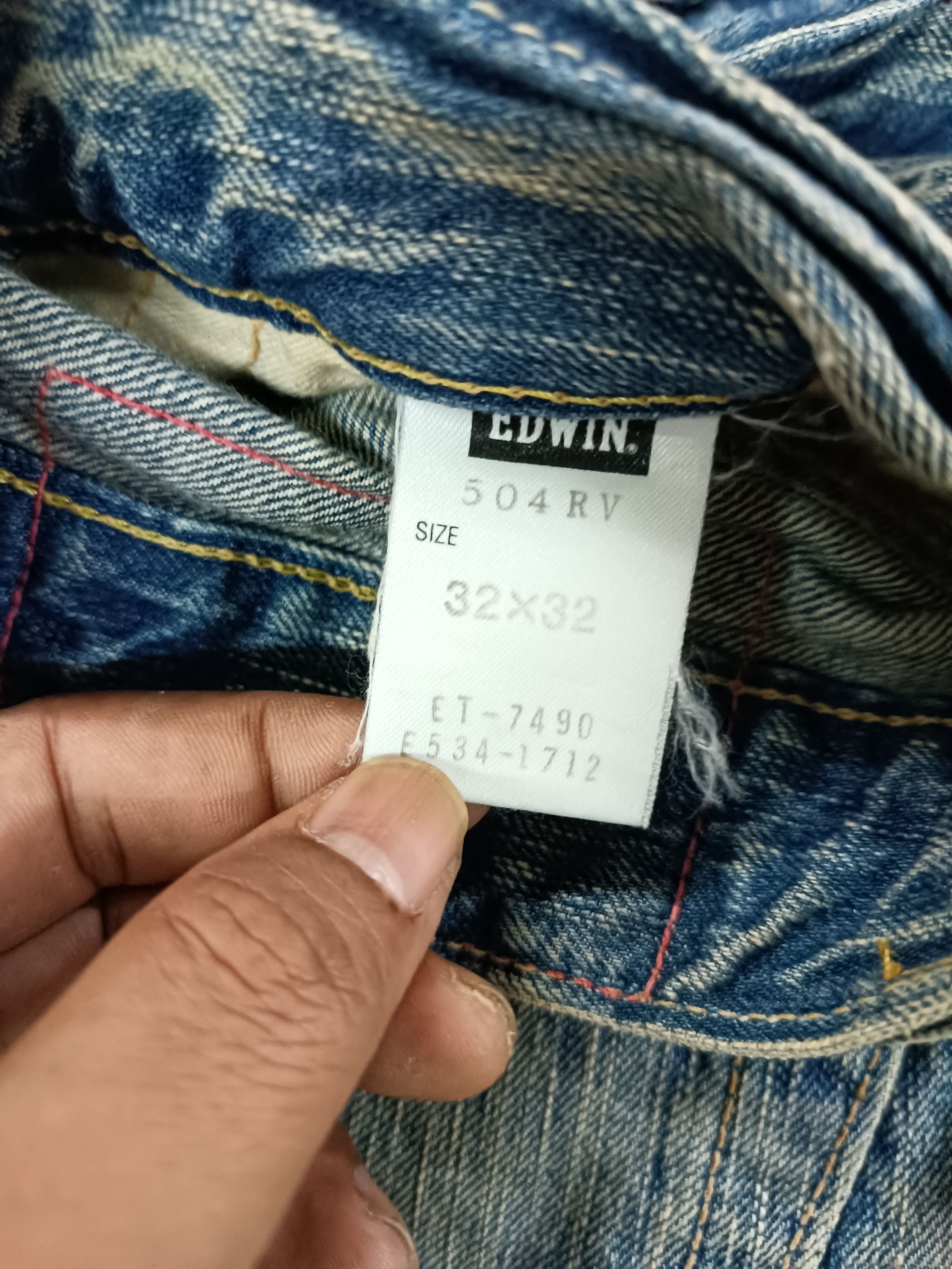 Edwin VINTAGE Edwin 504 Acid Wash Faded Rare Denim Size US 34 / EU 50 - 21 Thumbnail
