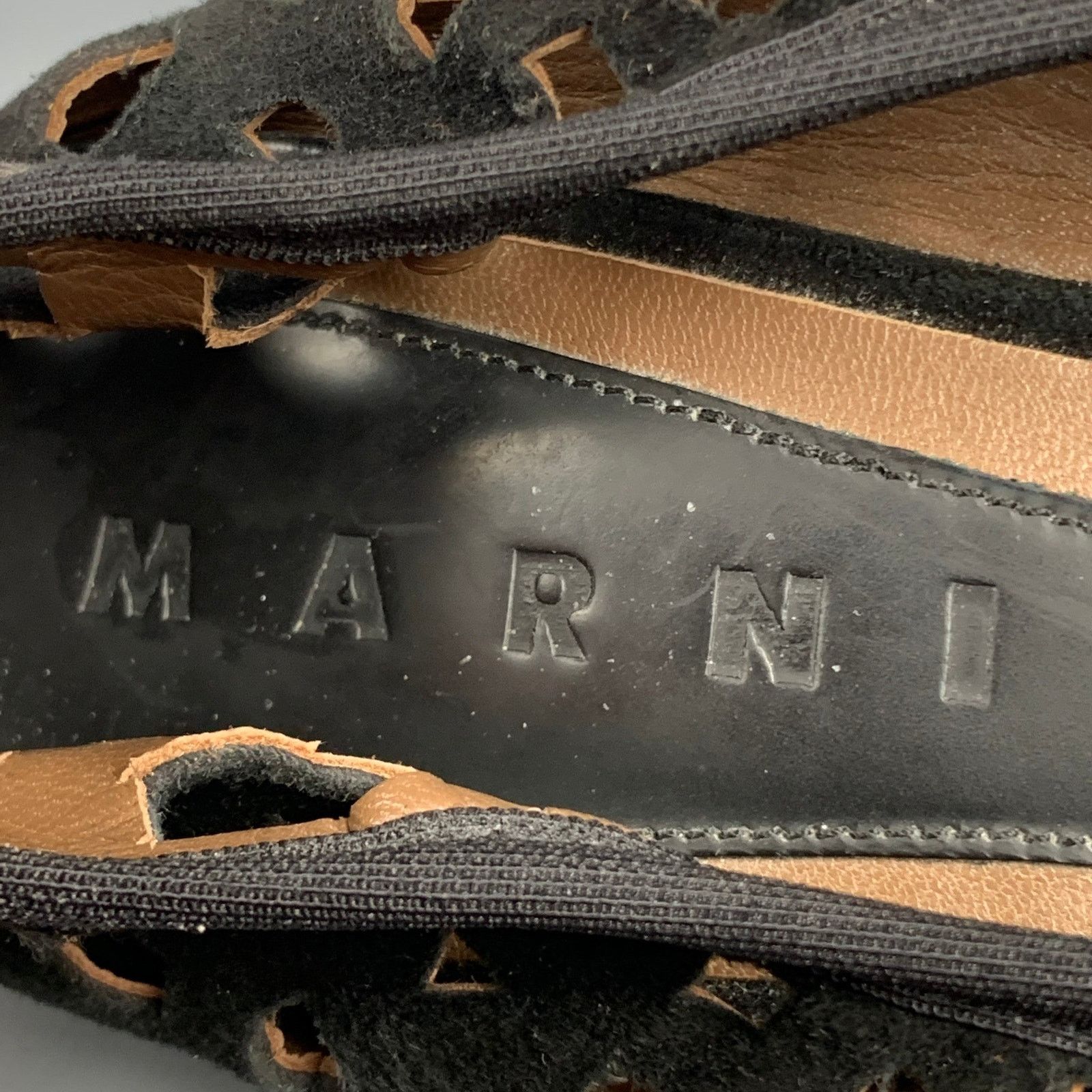Marni MARNI Size 6 Black Cut Out Suede Flats Size US 6 / IT 36 - 6 Thumbnail