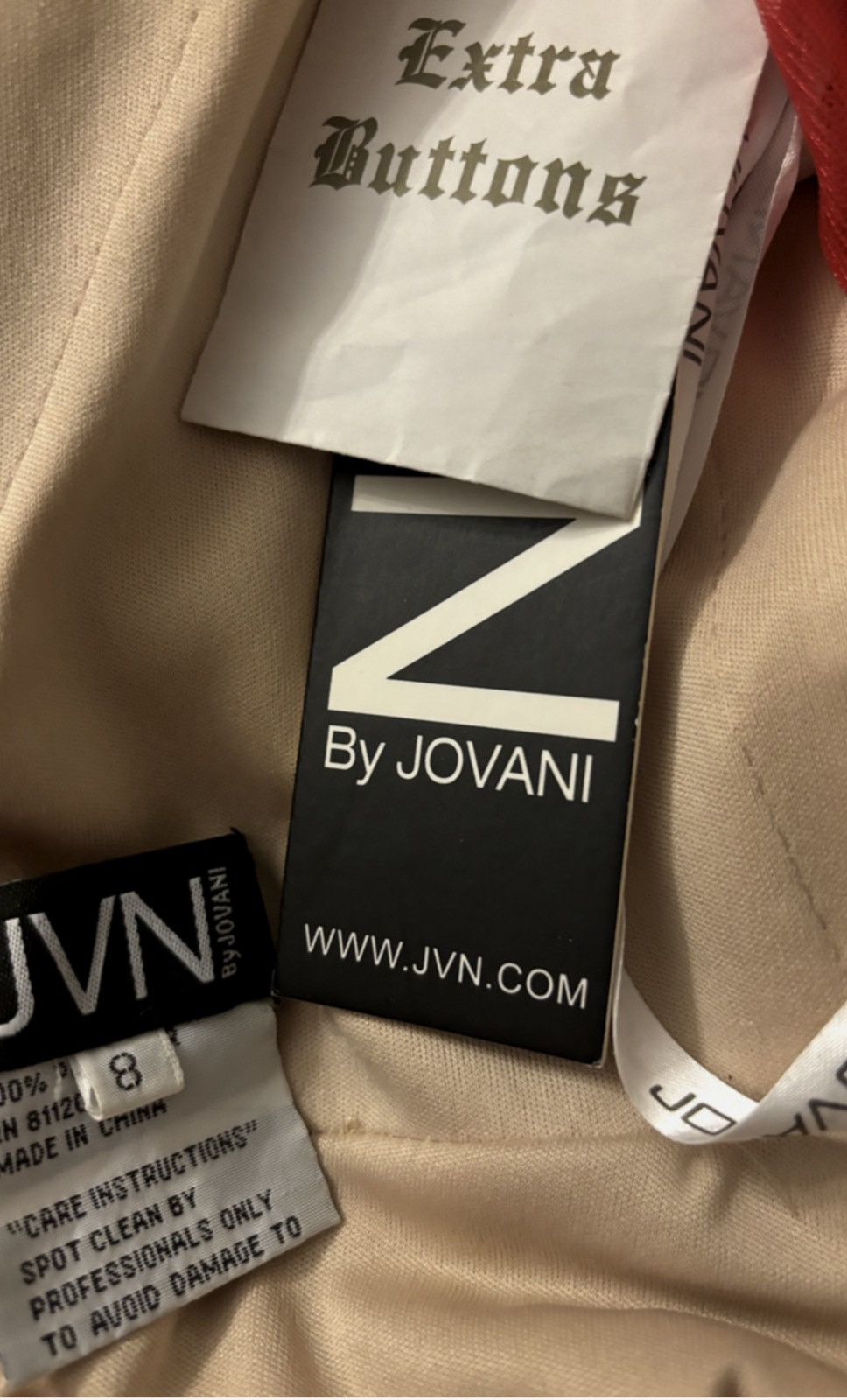 Other Red JVN by Jovani Prom Dress/Gown With Mesh Inserts NWT 8 Size M / US 6-8 / IT 42-44 - 5 Thumbnail