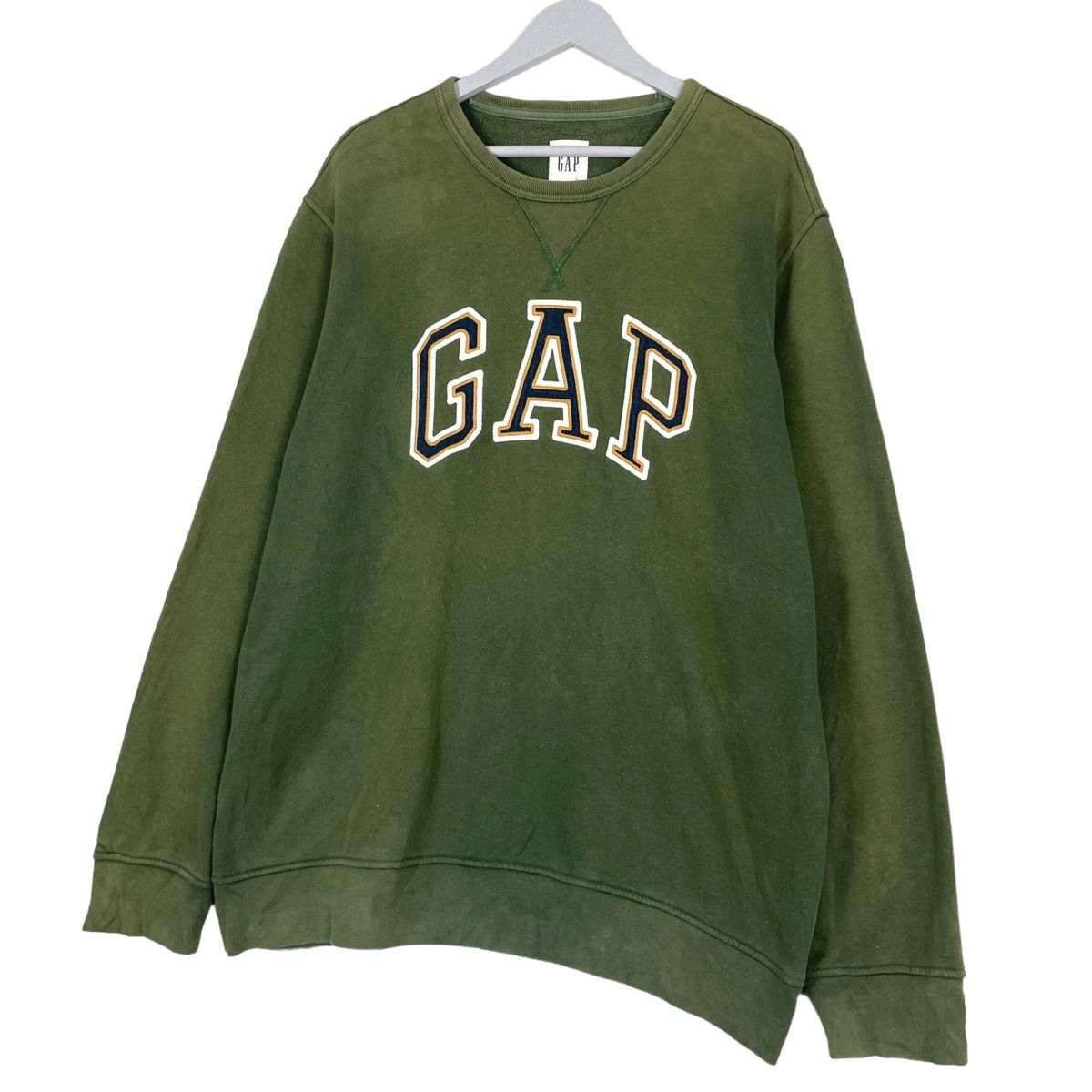 Gap 💥GAP BIG LOGO CREWNECK PULLOVER SUNFADED GREEN Size US XL / EU 56 / 4 - 2 Thumbnail