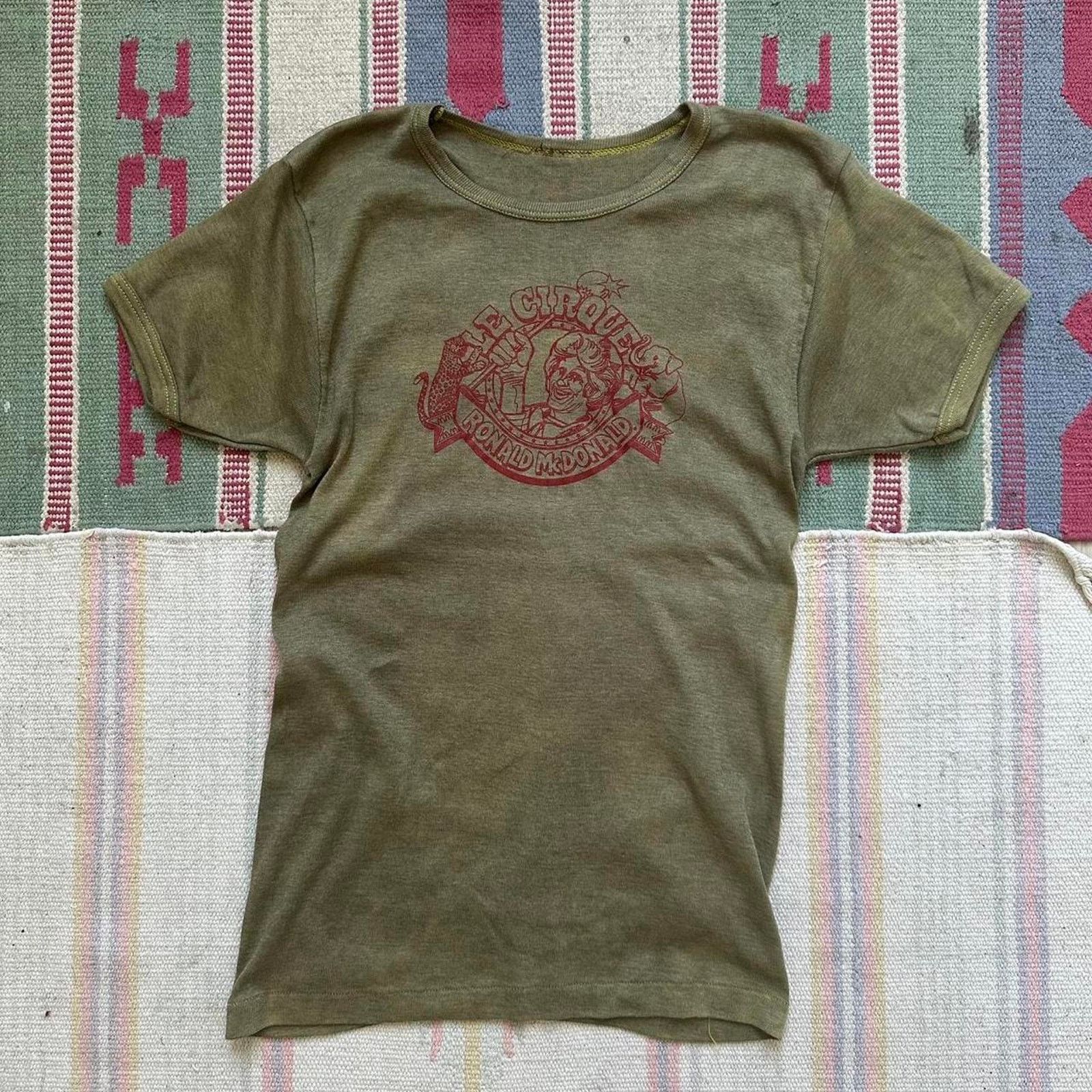 Other Rare Vintage 60s 70s Ronald McDonald Le Cirque Ringer Tee Size US S / EU 44-46 / 1 - 1 Thumbnail
