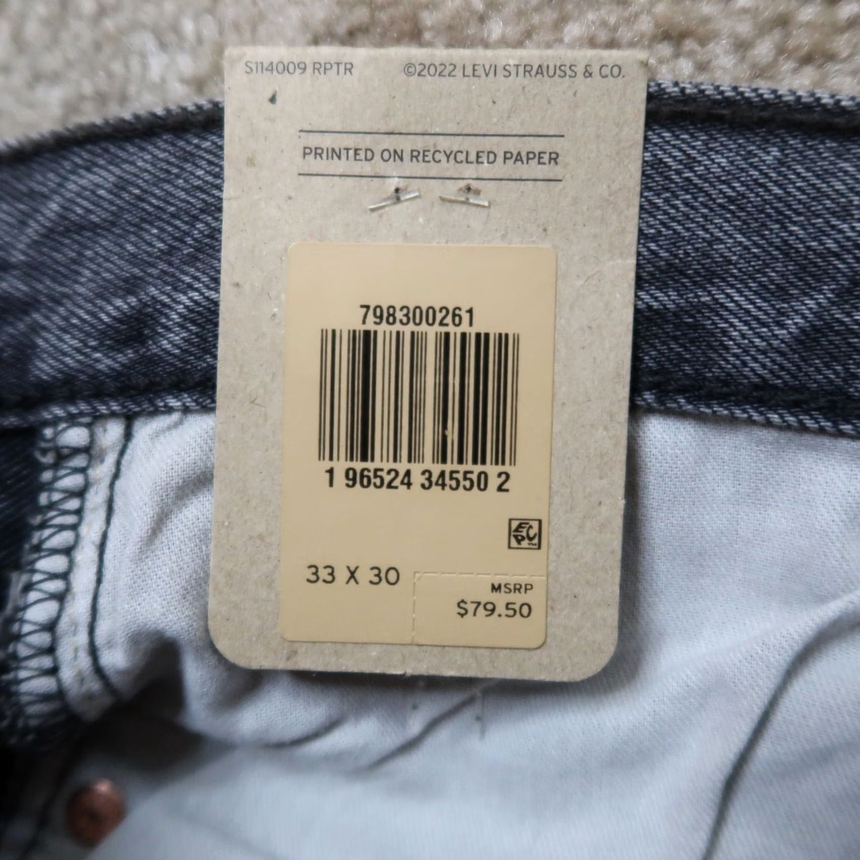 Levi's VINTAGE Levi's 501 Jeans Men 33x30 Gray Button Fly Straight 5-Pocket Denim Brand Levi's 501 Series Mens Size US 33 - 5 Thumbnail