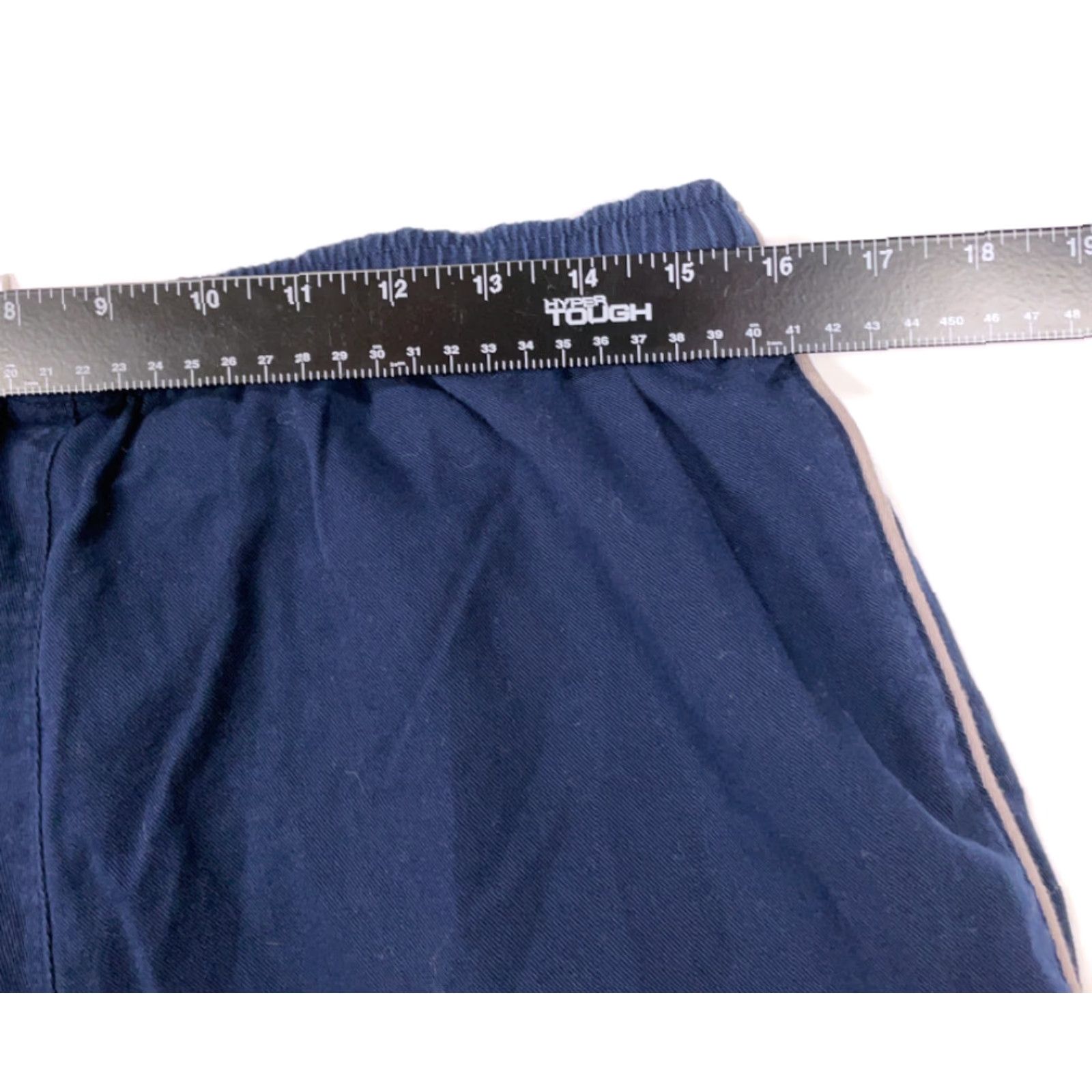 Nike Nike Cargo Shorts Men's L Blue Gray Striped Cotton Elastic Waist Drawstring Pockets Vintage 90s Size US 32 / EU 48 - 4 Thumbnail