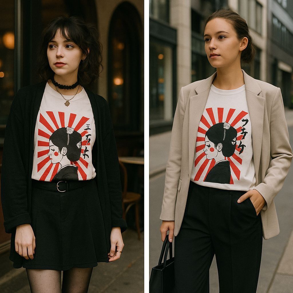 Other WTF Women’s Graphic Tee White S Anime Print Y2K Grunge Artco Size S / US 4 / IT 40 - 1 Thumbnail